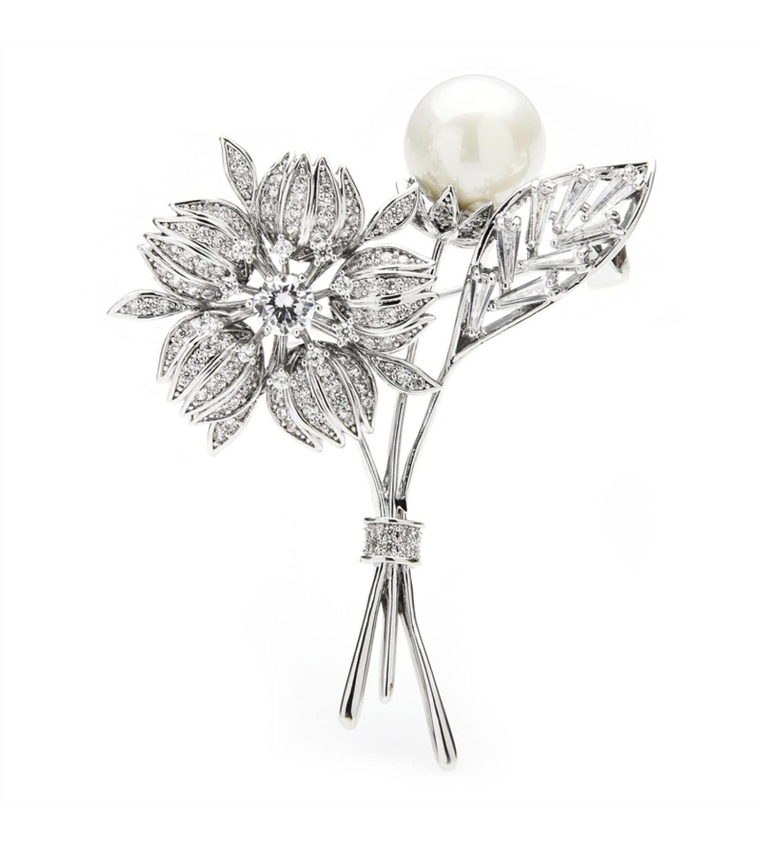 Pin Jewelry Gifts for Women Ladies Fashion Accessories Ladies Elegant Crystal Spring Flower Brooch Wedding Party Brooch Flower Shaped Brooch Brooches & Pins - Buy Online on GoSupps.com