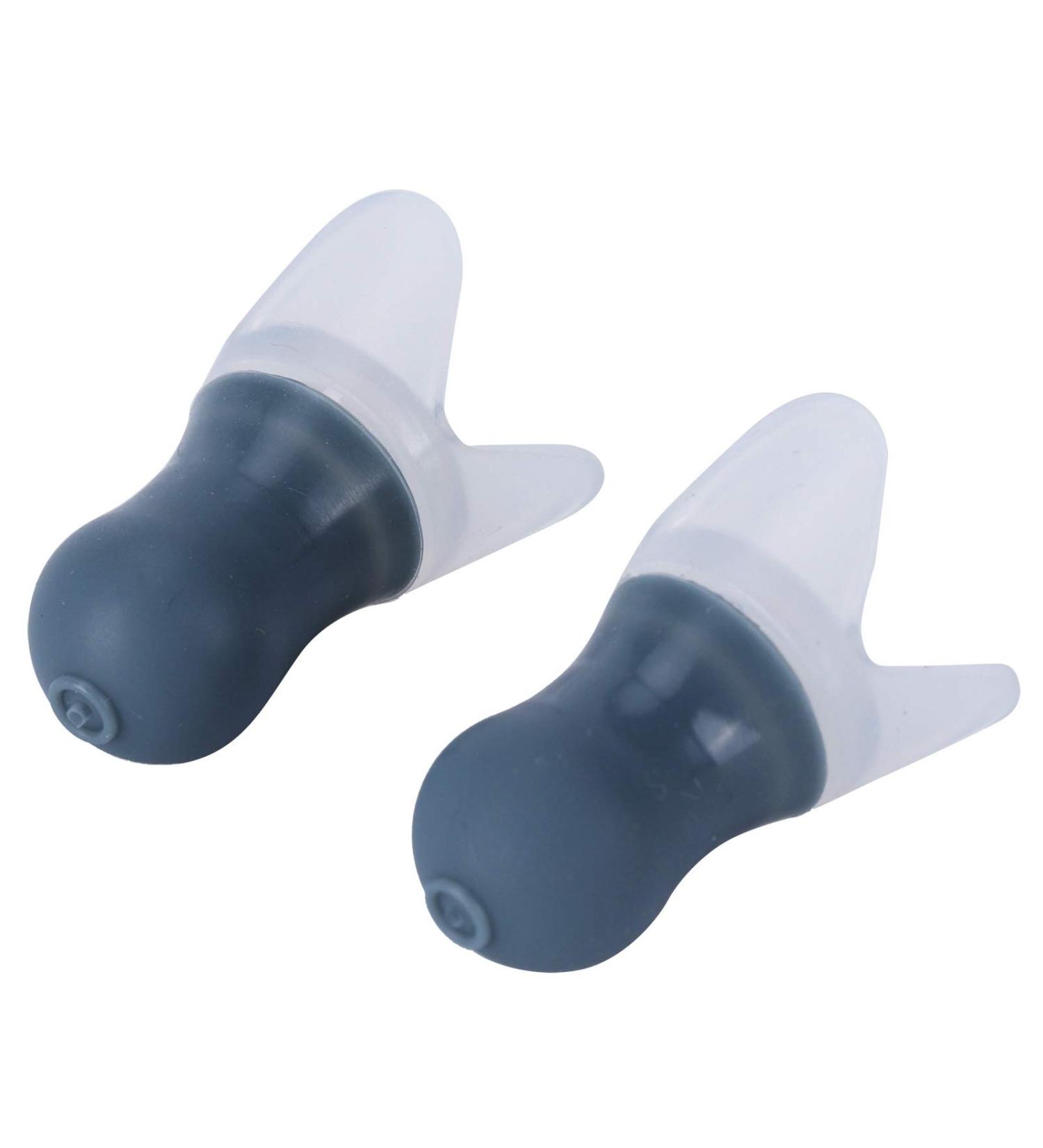 Silicone Ear Plugs - Waterproof Noise Reduction Earplugs for Swimming Sleeping & Flying - 2Pcs Soft Gray (Large) with PP Box - Buy Online on GoSupps.com
