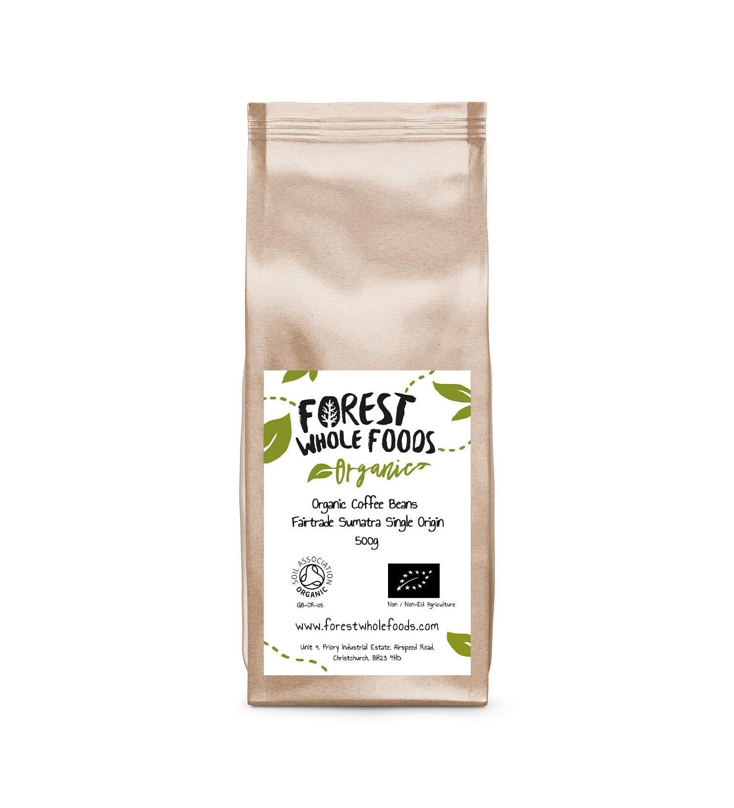 Organic Coffee Beans Fairtrade Sumatra Single Origin - Forest Whole Foods 500g 500 g (Pack of 1) - Buy Online on GoSupps.com