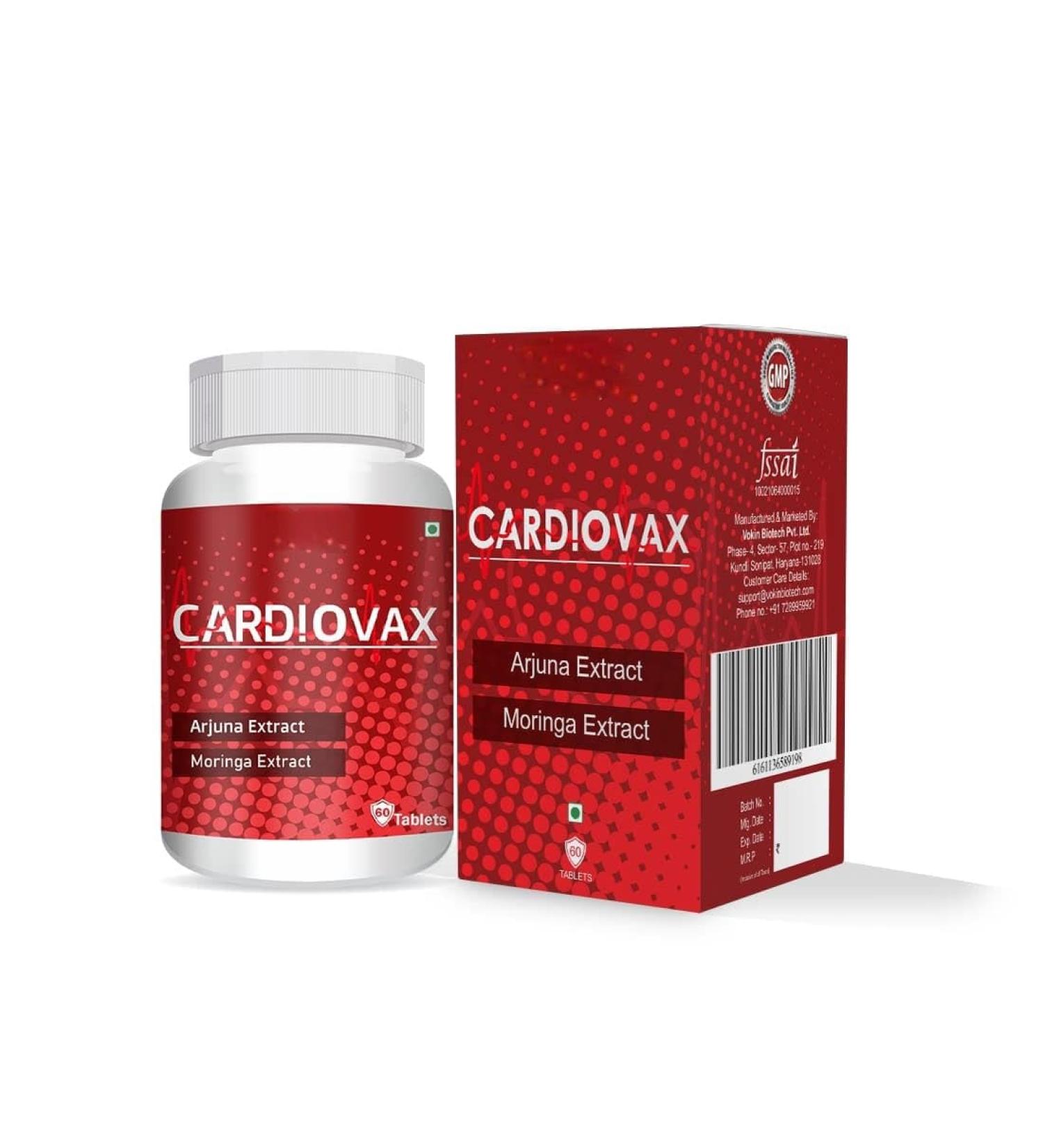 CardiVax with Coenzyme Q10 Arjuna Extract & Moringa Extract 60 Tablets