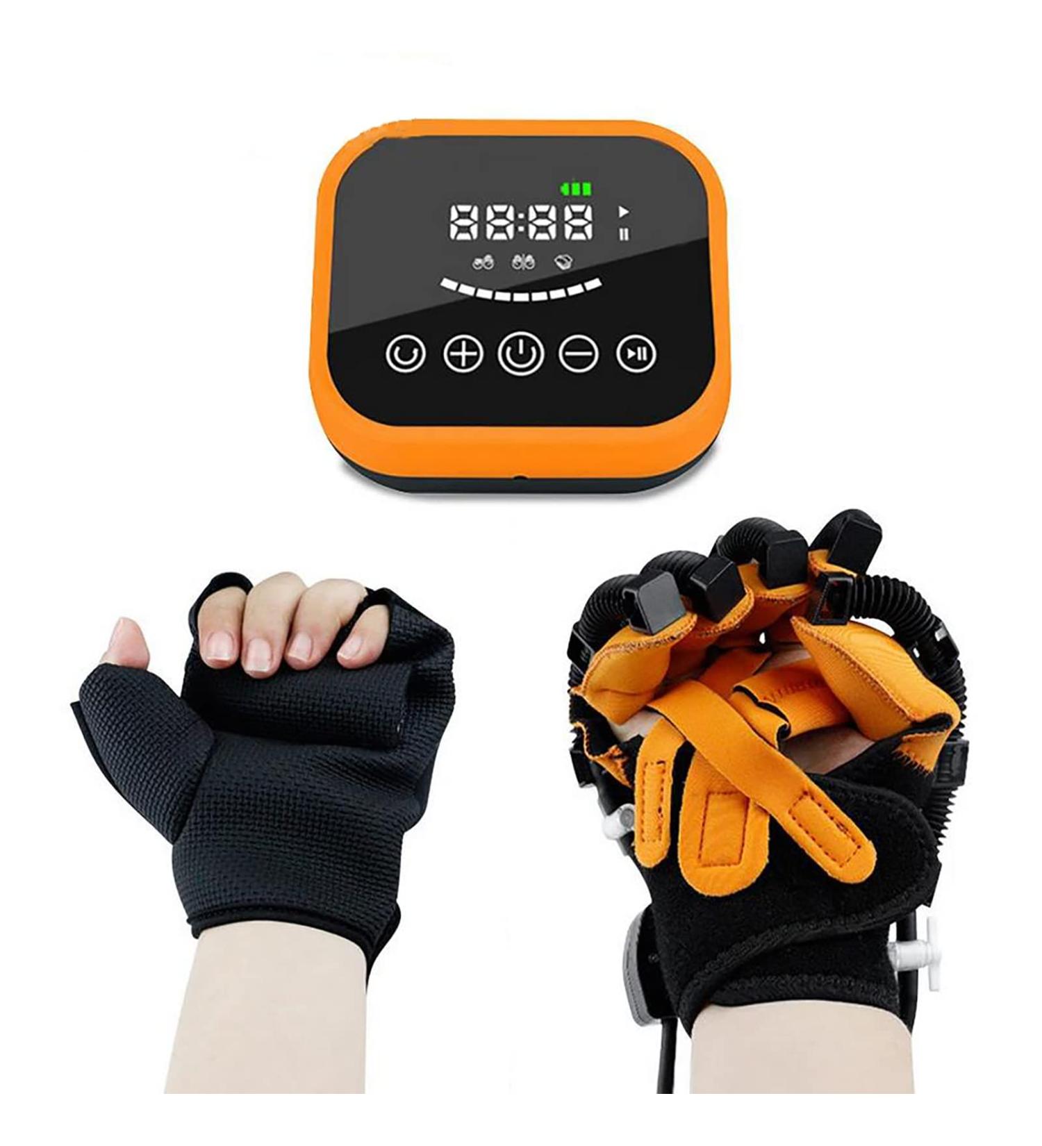 BTAISYDE Rehabilitation Robot Gloves Smart Rechargeable Finger Training Rehab Orthotics Stroke Hemiplegia Rehabilitation Training Equipment Exerciser for Increasing Strength Right Large