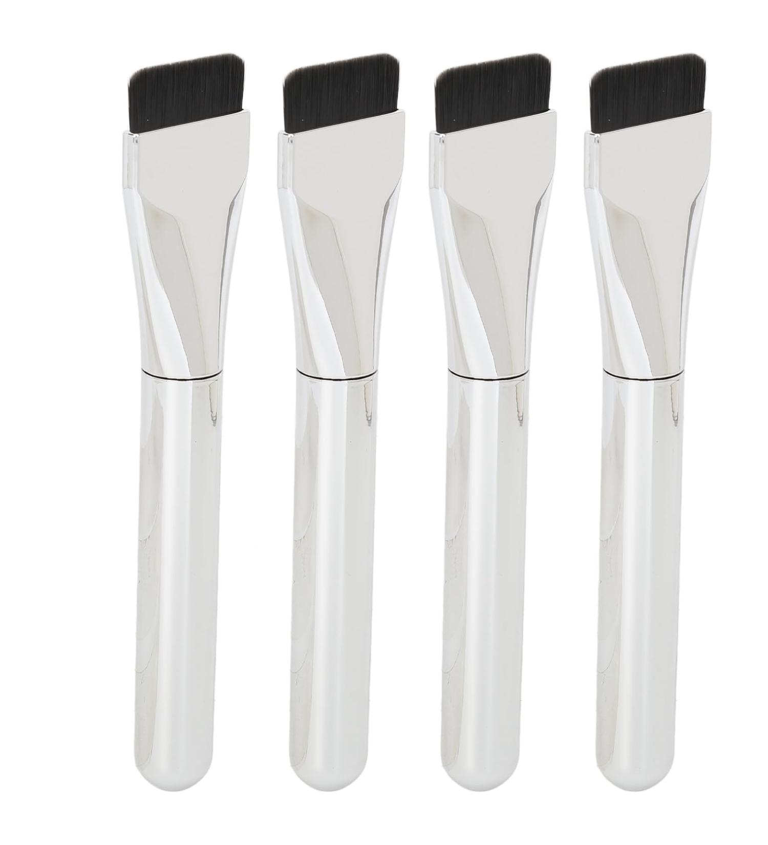 Flat Foundation Brush Flat Head Easy Apply Thin Makeup Brush Soft Bristles Set of 4 Brushes Comfortable Handles for Liquid Foundation Cream and Mud Mask Application - Buy Online on GoSupps.com