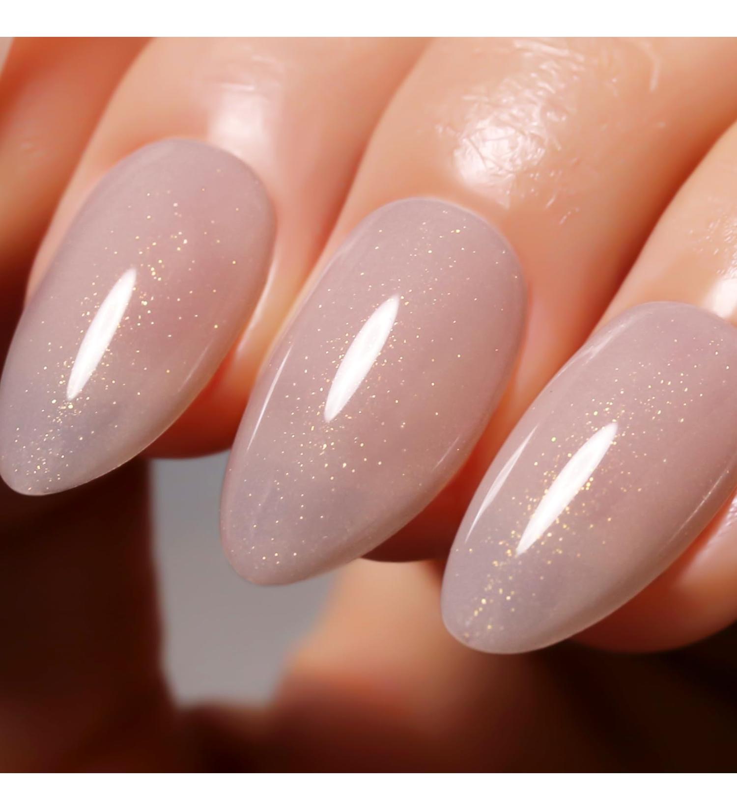 Imiti Beige Glitter Gel Nail Polish 15ml - Soak Off LED UV Shimmering Sparkle | DIY Nail Art Kit for Women & Girls - Buy Online on GoSupps.com