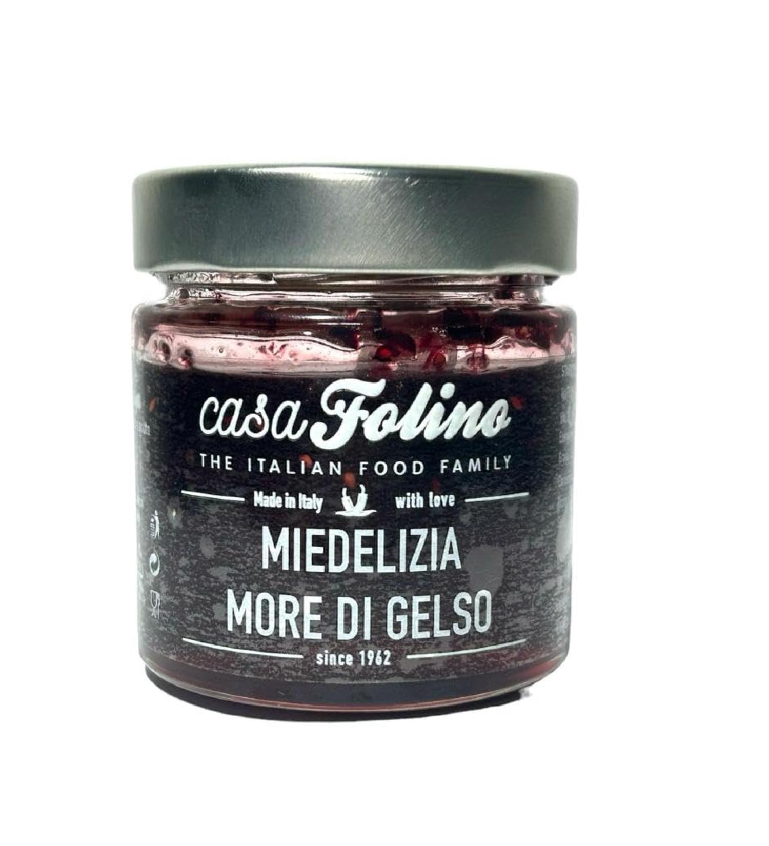 CasaFolino - Blackberry Honey, Flavored Honey ale More di Mûrier 250 gr, Italian Organic Honey, Honey Tasting (More di Mûri)