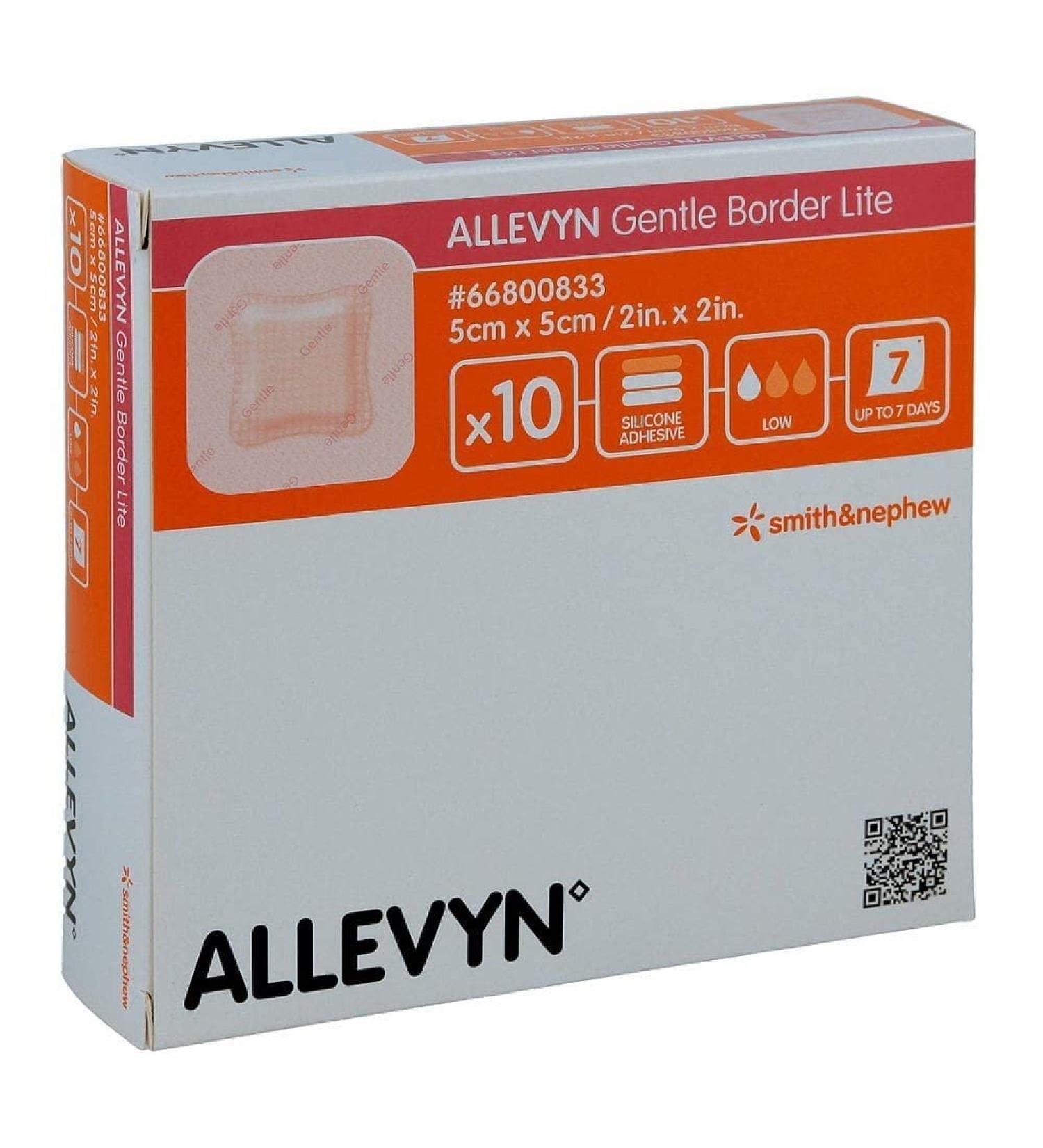 Buy ALLEVYN Gentle Border Lite 5x5 cm Foam Dressing - 10 Pack | International Shipping Available - Buy Online on GoSupps.com