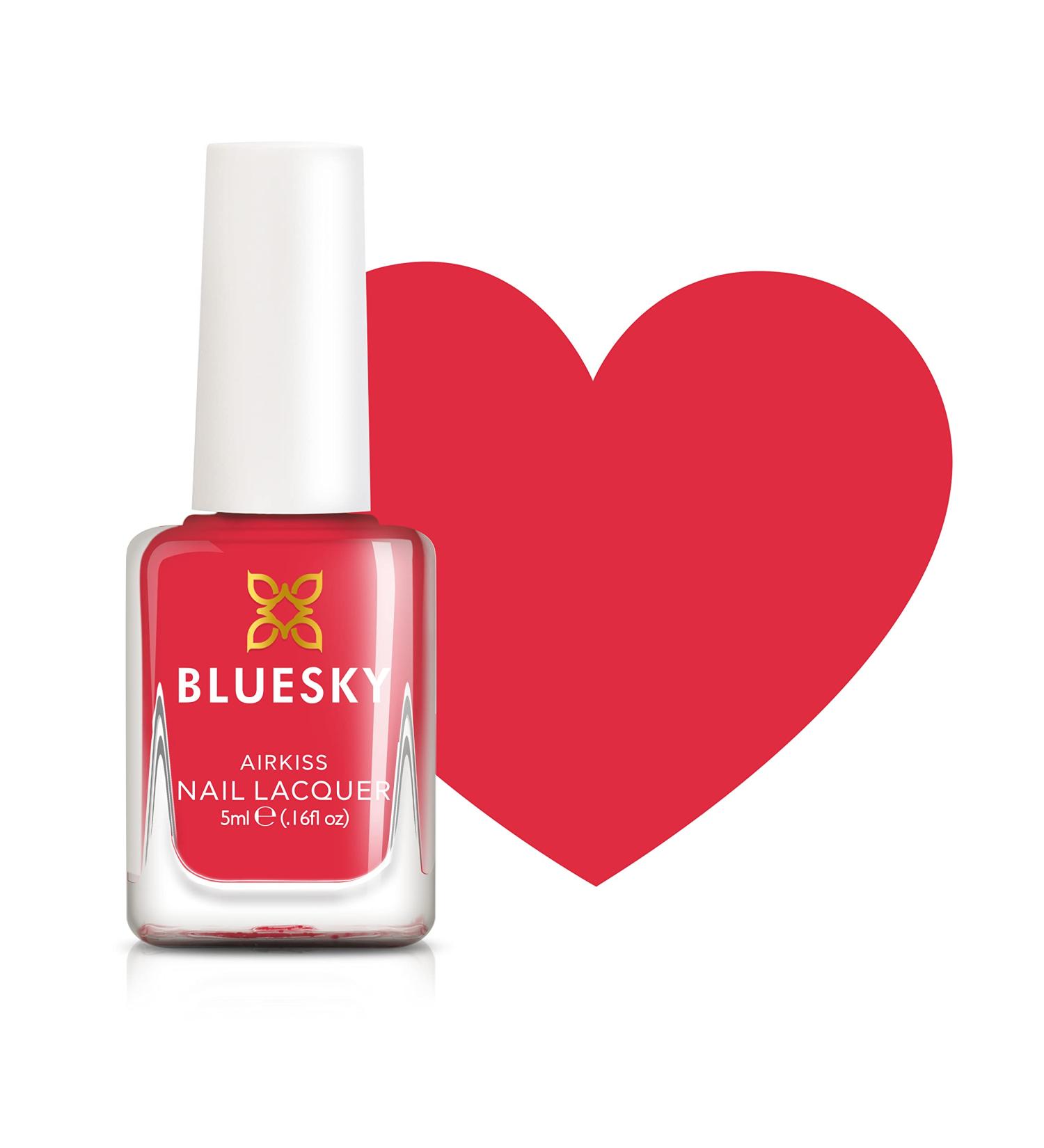 Bluesky Kids Nail Varnish - Bang Red Touching Peele Non-Toxic Water Based Odourless Nail Polish for Kids 7ml - Buy Online on GoSupps.com