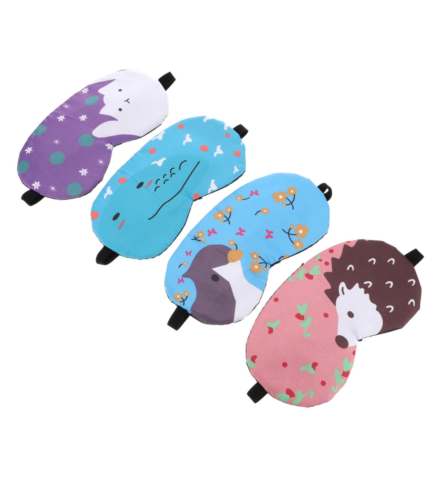 Buy WOONEKY 4-Piece Ice Bag Eye Mask Set - Cool Polyester Hedgehog Travel Accessories for Refreshing Relief - Buy Online on GoSupps.com