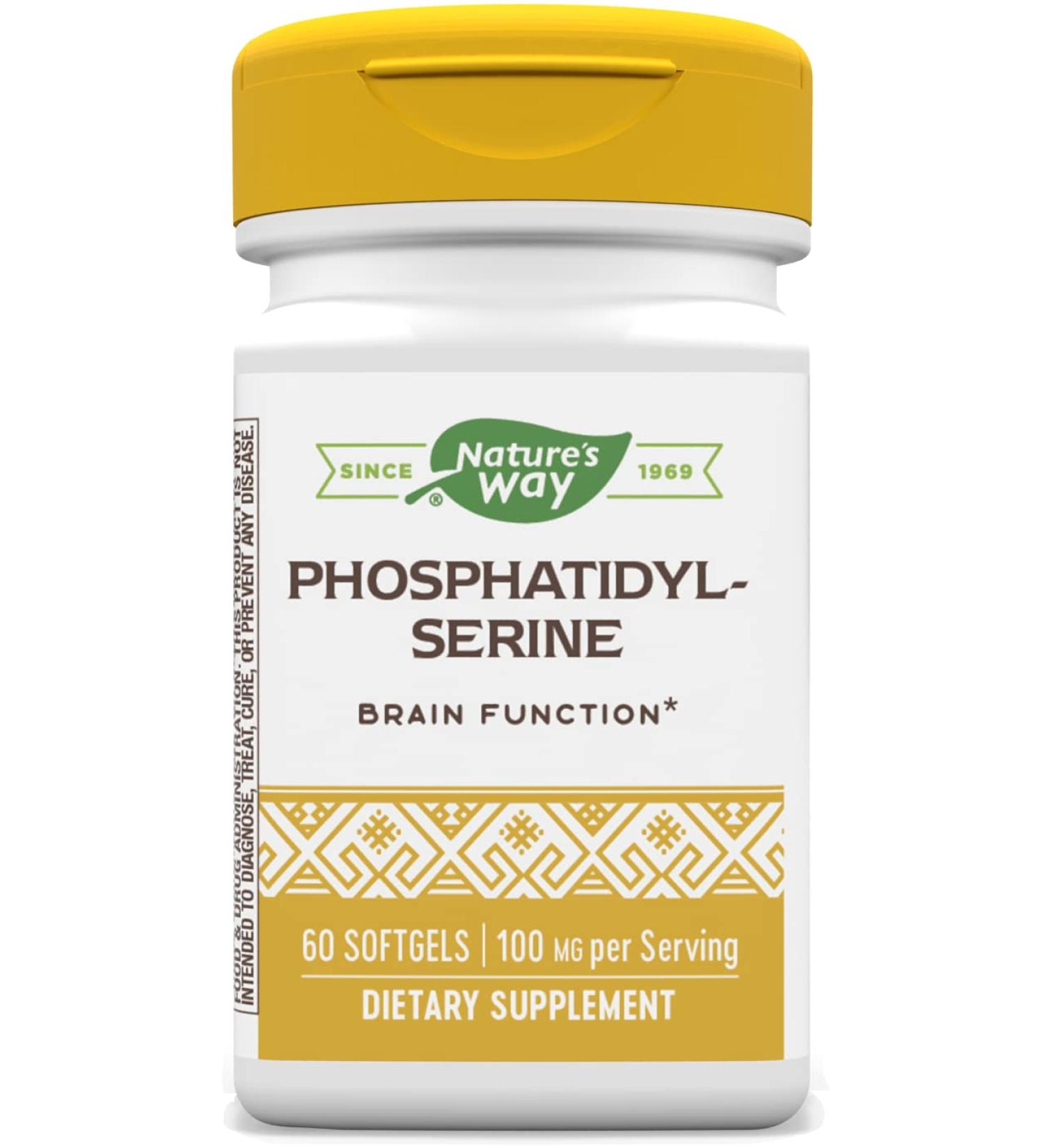 Nature's Way Phosphatidylserine 100 mg - 60 Softgels for Brain Health - Buy Online on GoSupps.com