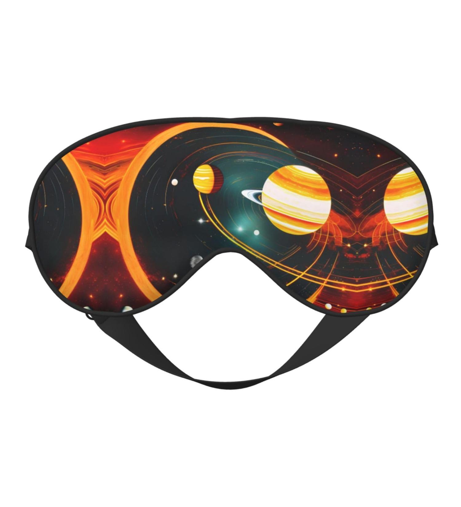 SSIMOO Solar System Jupiter Saturn Sleep Mask | Adjustable Breathable Eye Mask for Comfortable Sleep - Fashionable & International Shipping - Buy Online on GoSupps.com