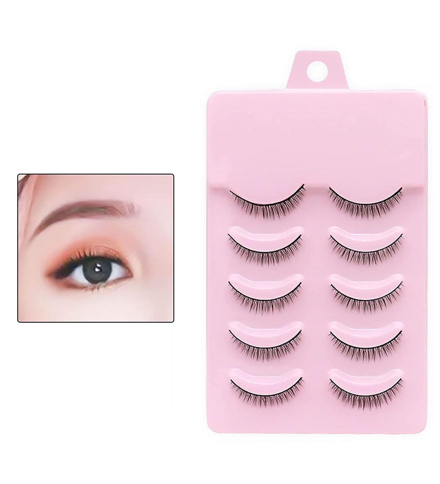 5Pcs 8mm Short False Mink Lashes - Natural Eye-Enlarging Fake Lashes for Women - Perfect Fit & Lightweight Extensions - Buy Online on GoSupps.com
