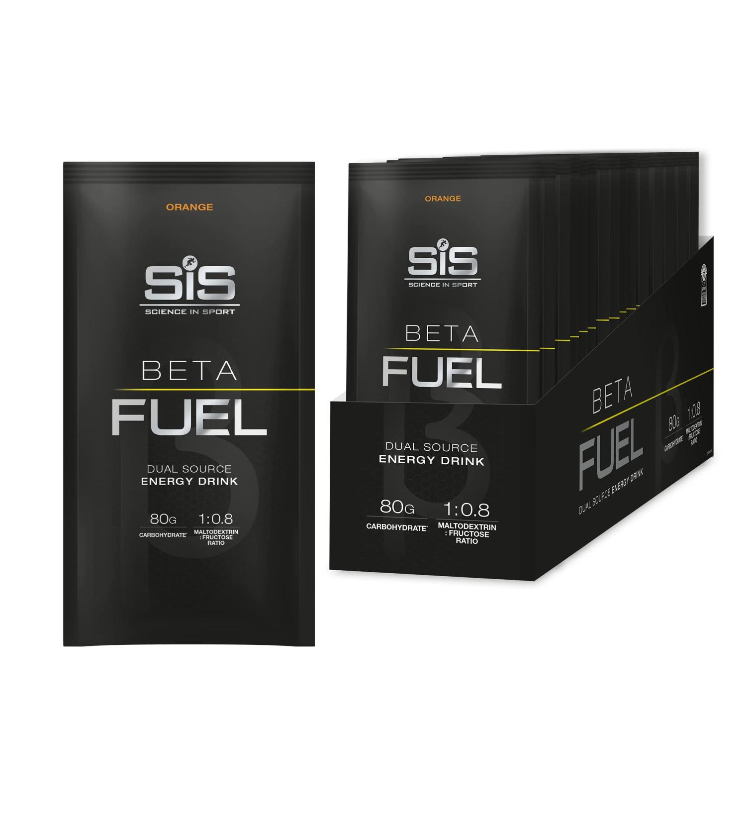 Science in Sport Beta Fuel 80 Dual Source Energy Drink Powder Orange Flavour Carb Powder 80g of Carbs Per Pack (15 Pack) - Buy Online on GoSupps.com