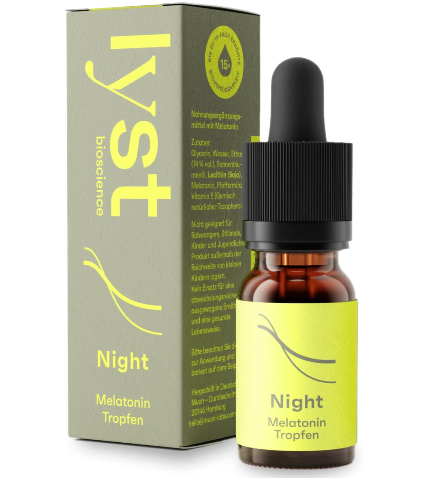 Shop Lyst Melatonin Drops - High Dose Fast-Acting Vegan & Patented | 200 Nights of Maximum Bioavailability - Buy Online on GoSupps.com