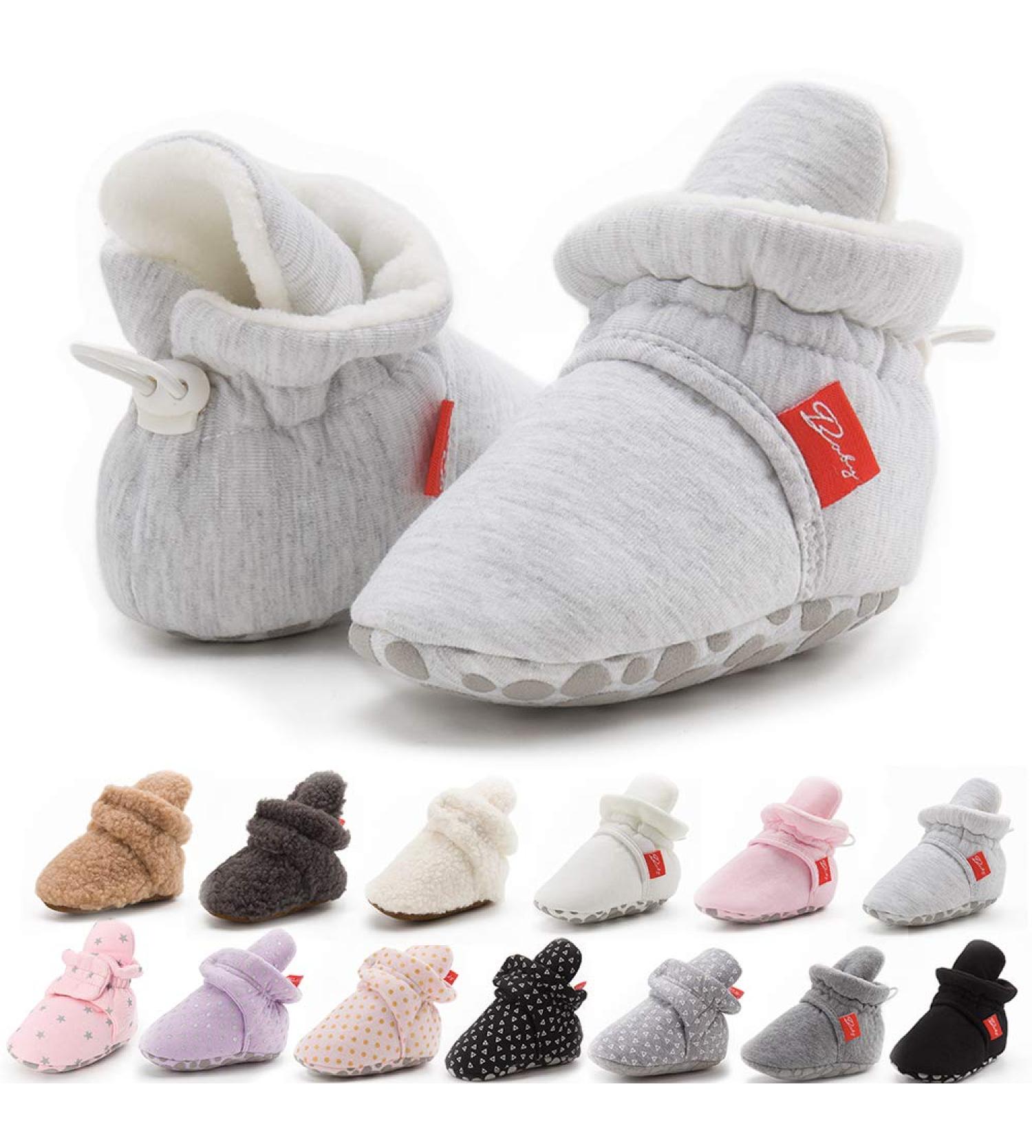 Sonsage Infant Baby Snow Boots - Soft Anti-Skid Sole Ankle Booties for Winter - Newborn Toddler Prewalker Crib Shoes 0-6 Months (Little Grey) - Buy Online on GoSupps.com