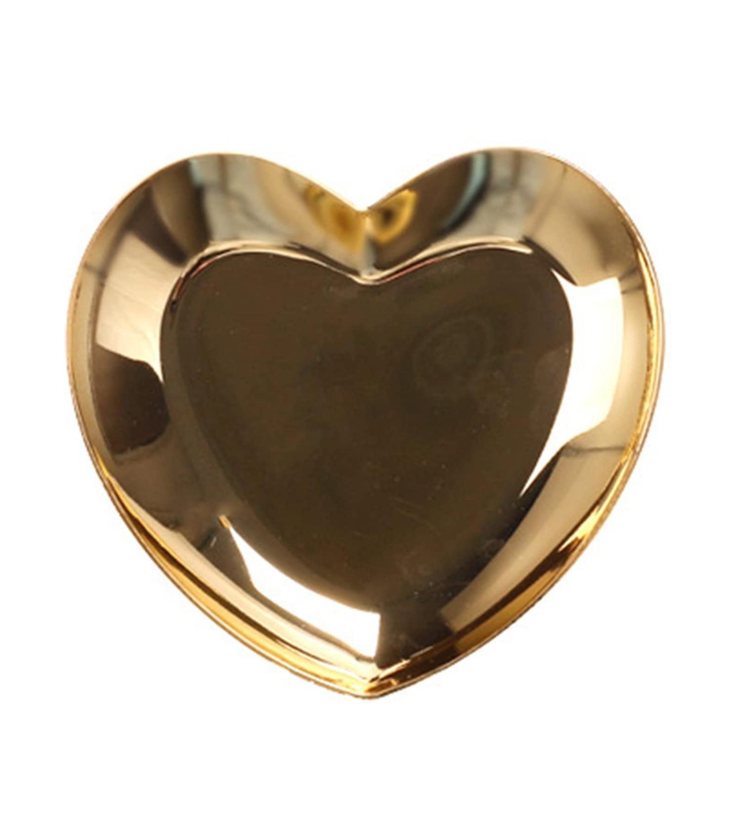 Bodhi2000 Stainless Steel Heart Shape Nail Art Palette - Gold Cosmetic Mixing Tool for Manicure - Buy Online on GoSupps.com