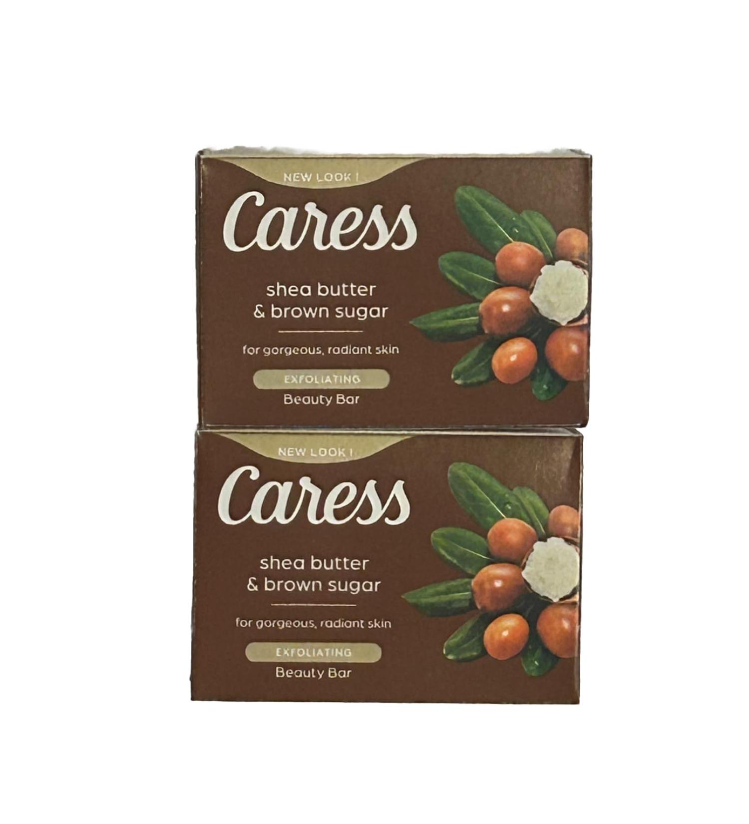 Caress Shea Butter & Brown Sugar Bar Soap 3.15 OZ 2 Bars