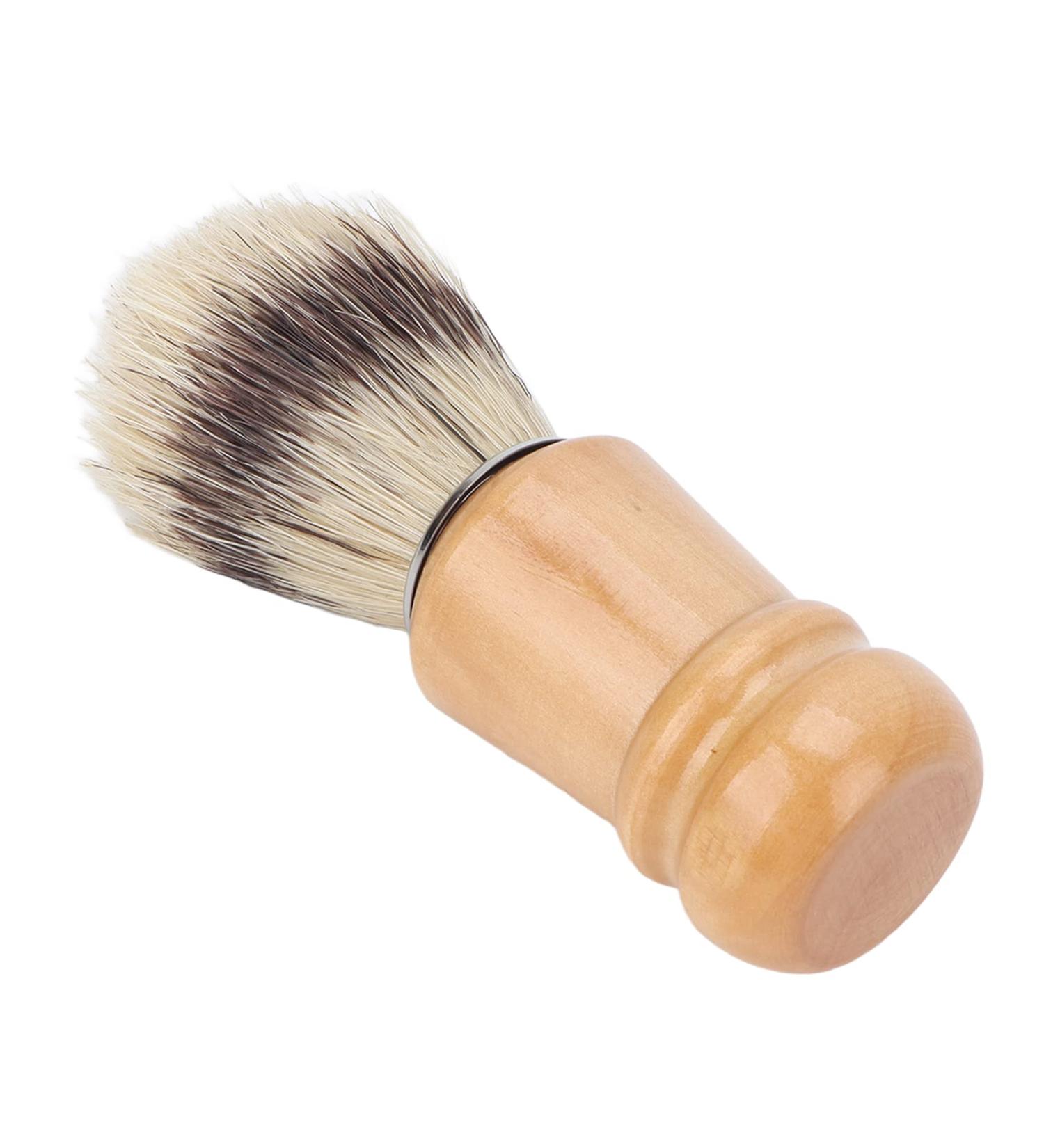 Premium Wooden Handle Salon Shaving Brush for Men - Comfortable Grip for Home Use - Buy Online on GoSupps.com