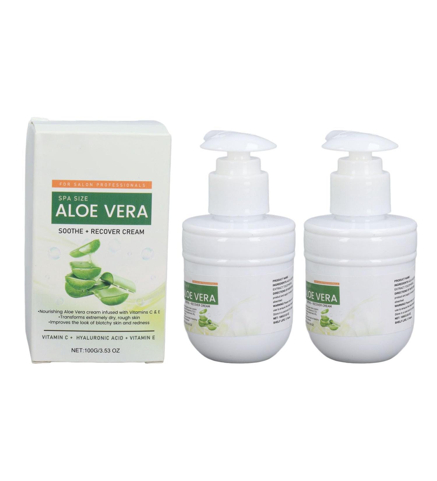 Skin Recovery Cream - Aloe After Sun Repair 100g (2pcs) | Hydrating Nourishing Lightweight Formula for Sunburn Relief & Dull Skin Repair - Buy Online on GoSupps.com