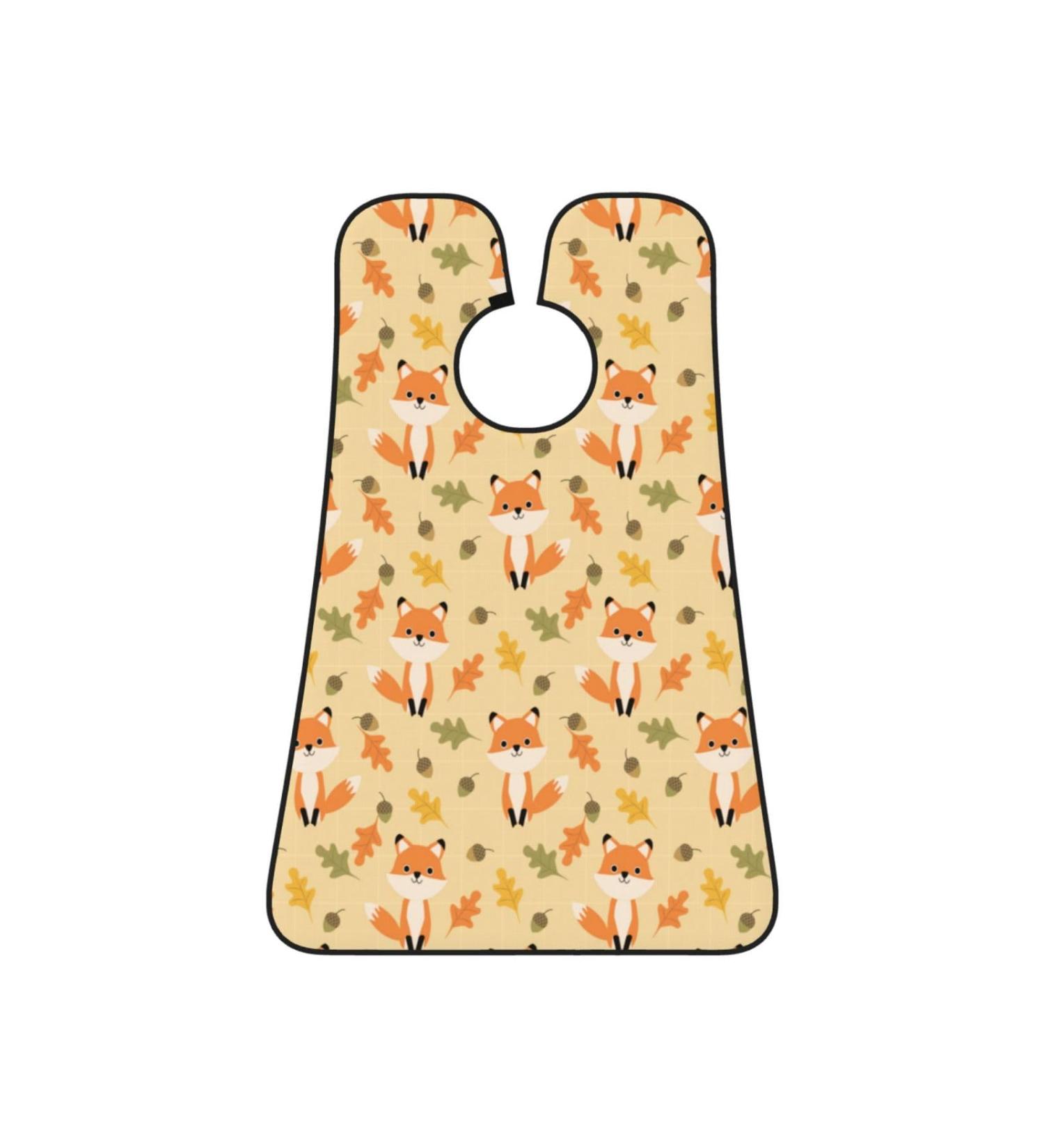 Cute Fox Beard Bib - Non Stick Grooming Cloth for Shaving & Trimming | Cartoon Leaves Design | Perfect Gifts for Men - International Shipping Available - Buy Online on GoSupps.com