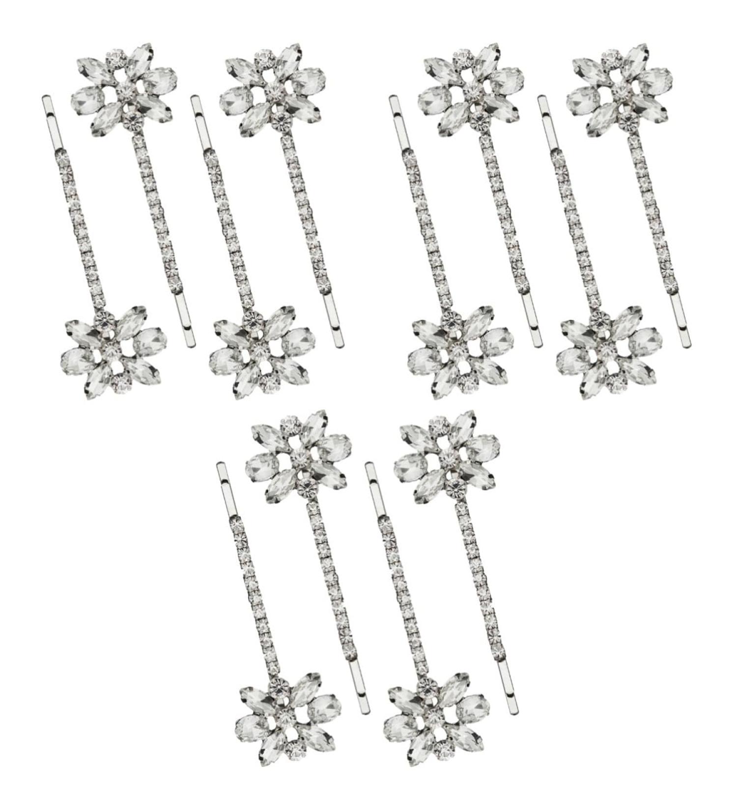 Beaupretty 6 Pairs Bridal Rhinestone Barrette girl hair accessories wedding hair clips for brides hair accessories for bride 90s hair accessories pearl bobby wedding hair pin Women Hair Clips - Buy Online on GoSupps.com