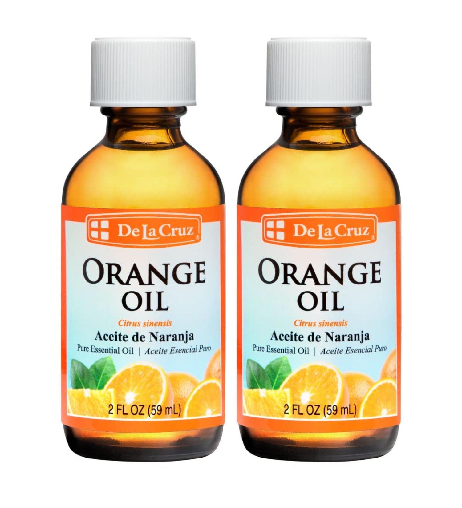De La Cruz Pure Orange Oil - 100% Pure Orange Essential Oil for Diffuser - Cold Pressed Orange Essential Oil - 2 Fl OZ (2 Bottles) Orange 2 Fl Oz (Pack of 1) - Buy Online on GoSupps.com