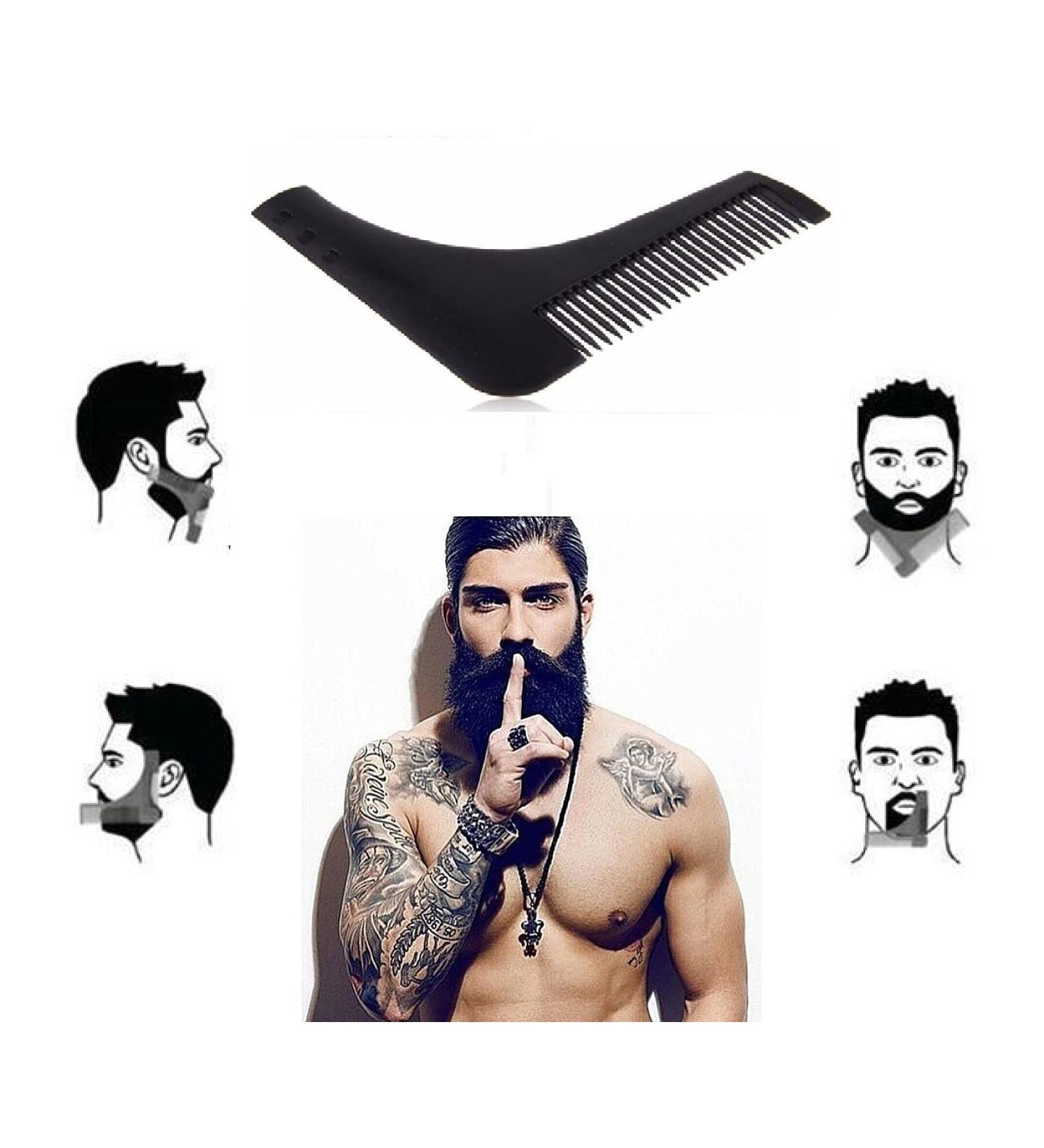 BoGoo Beard Shaping Tool for Men - Stylish Shaper & Styler with Comb for Perfect Symmetry Lines - Neckline & Cheekline Template - Buy Online on GoSupps.com