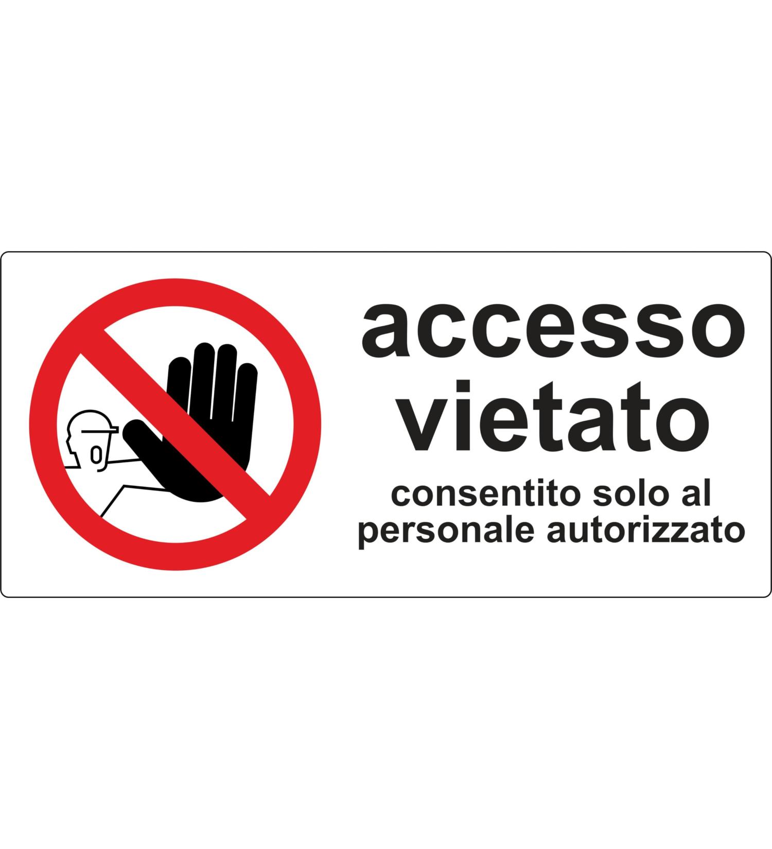 Waterproof PVC Pubblimania Stickers | Durable Access Prohibited Signs - 29 x 13 cm for Indoor & Outdoor Use - Buy Online on GoSupps.com
