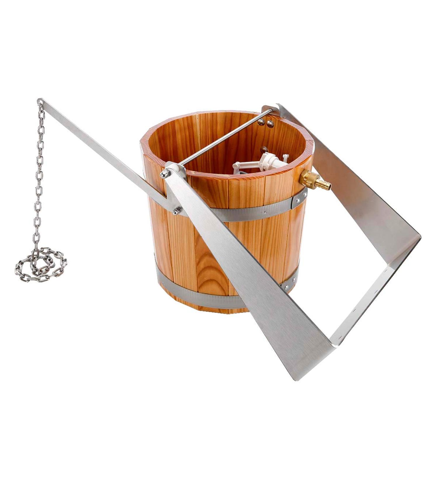 eliga wooden splash bucket with handle