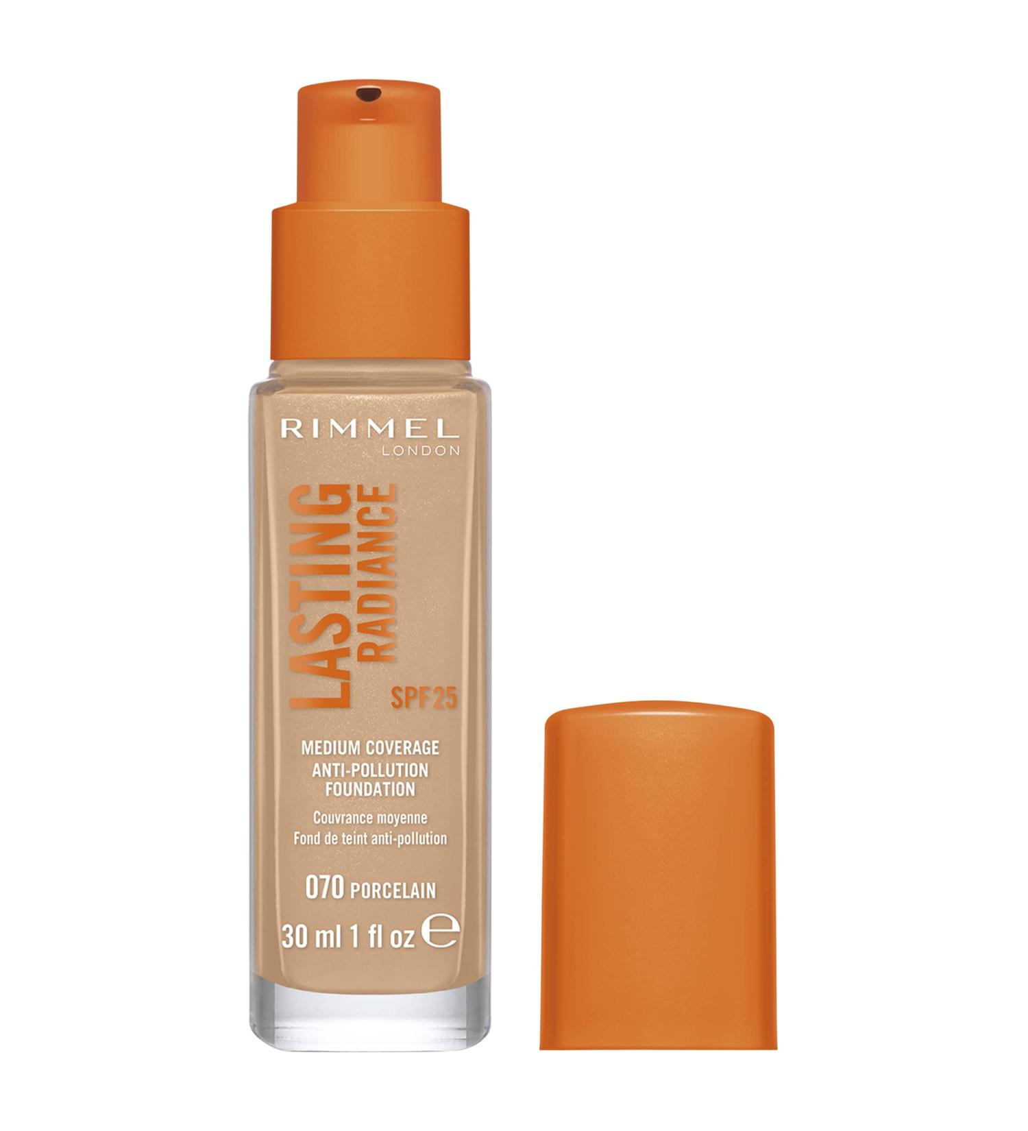 Rimmel London Lasting Radiance Medium Coverage Anti Pollution Foundation 070 Porcelain 30ml - Pack of 1 - Buy Online on GoSupps.com