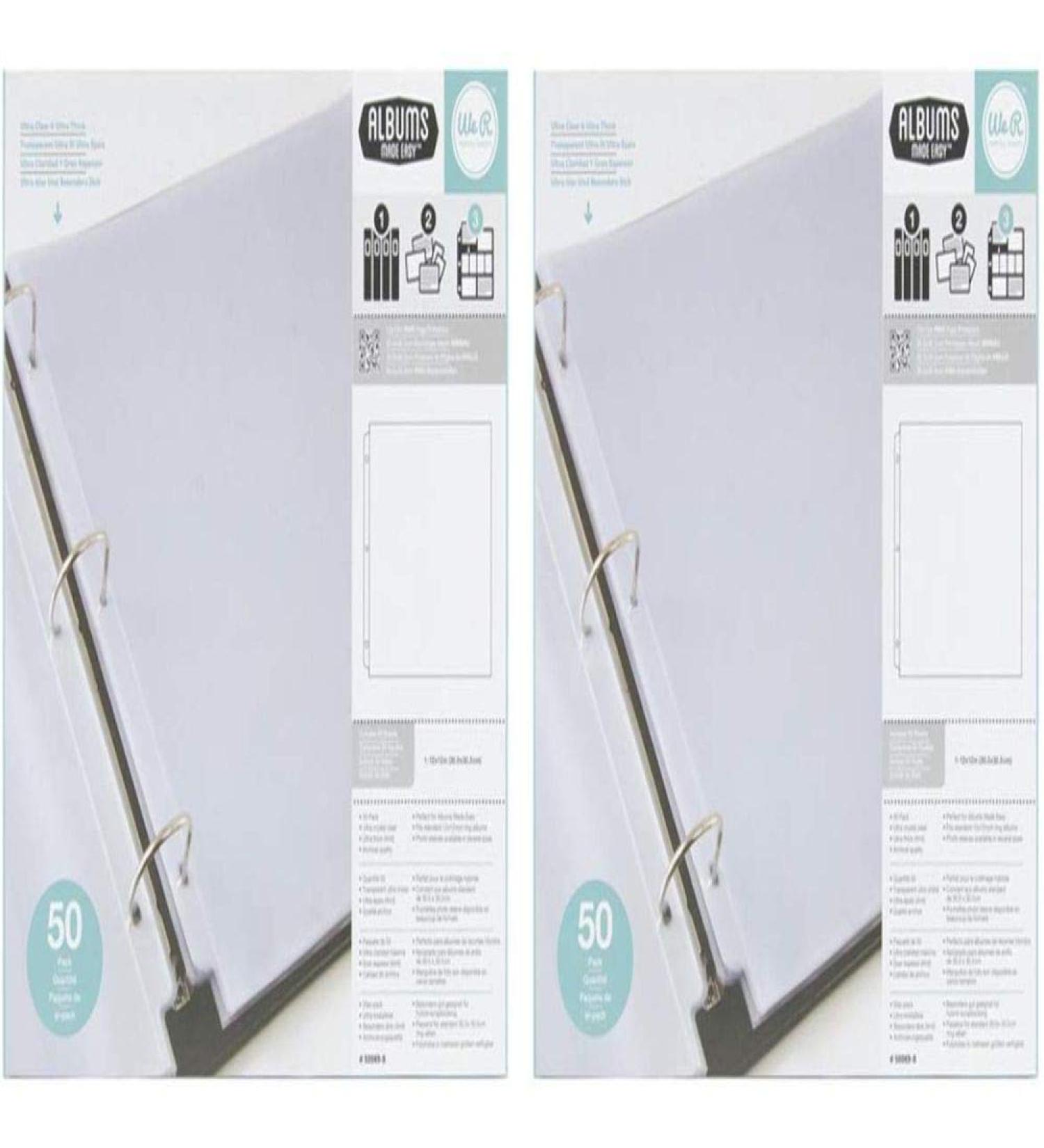 We R Memory Keepers Ring Page Protectors 12 by 12-Inch 50-Pack