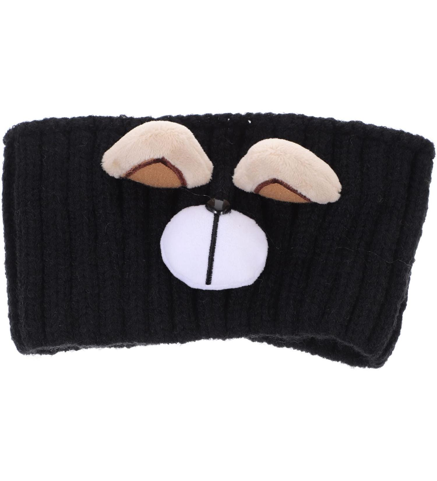 minkissy Knit Headbands Cartoon Braided Crochet Headbands Elastic Turban Head Wraps Cable Knit Winter Ear Warmers for Women Girls Black - Buy Online on GoSupps.com