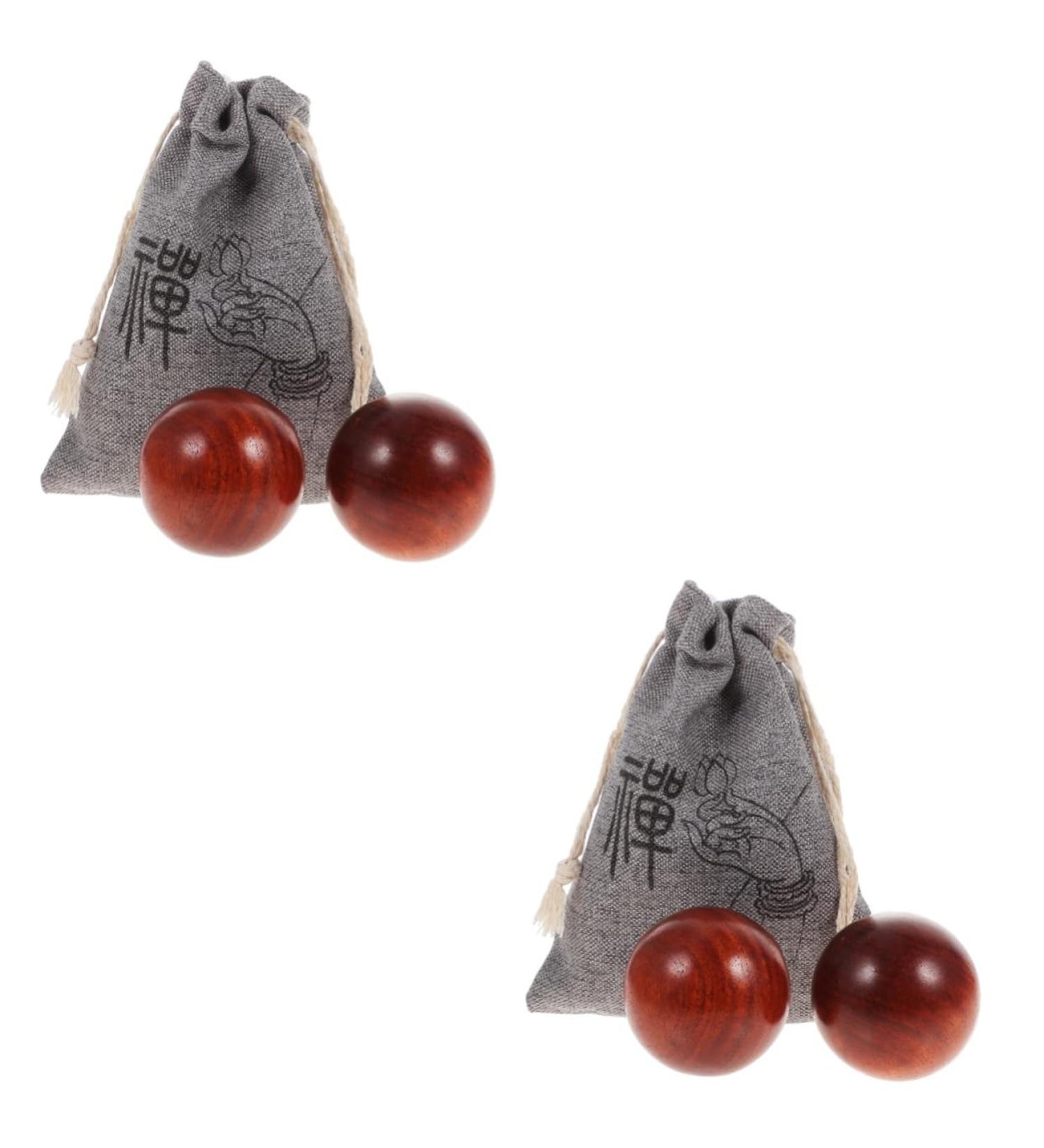 Frcolor Handball Baoding Balls - Chinese Health Massage & Hand Exercise - Large Handmade Wooden Pearls for Outdoor Training - Buy Online on GoSupps.com