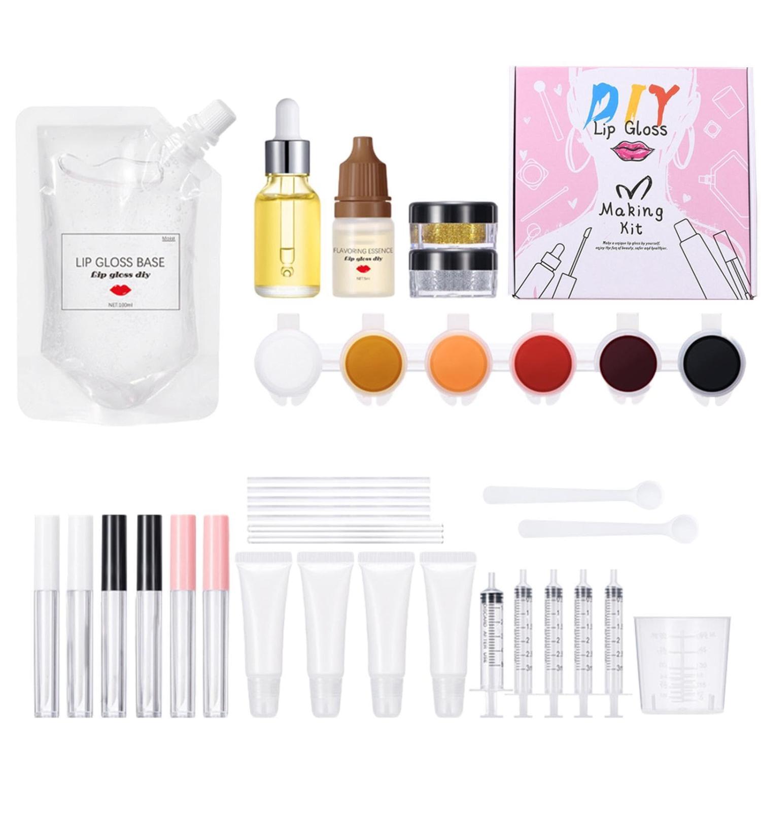 Lip Balm Making Kit Lipstick Making Kit Lip Gloss Set Moisturizing Lip Gloss Set Girls Lip Gloss Set Fun Makeup For Women Make Your Own Lip Gloss Kits - Buy Online on GoSupps.com