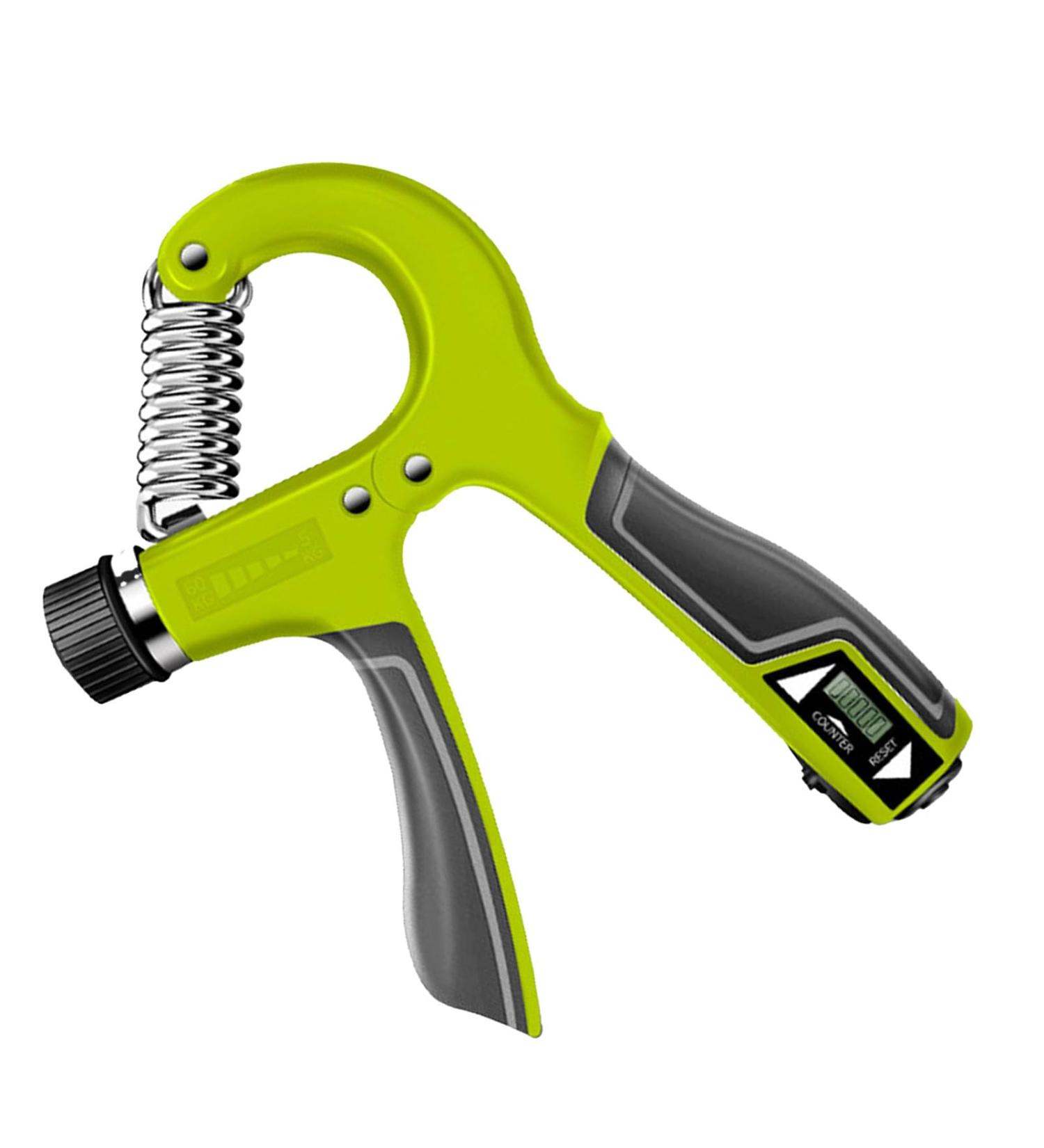 Jopwkuin Adjustable Handle Amplifier - LED Display Spring Gripper Trainer for Enhanced Grip Strength | Compact & Electronic - Improve Grip Thickness (Green) - Buy Online on GoSupps.com