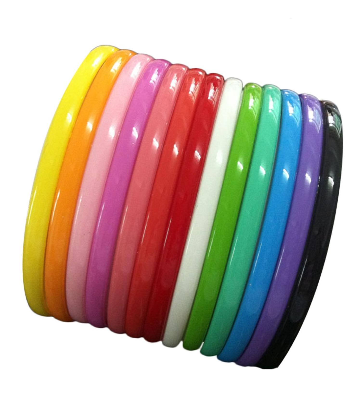 13-Piece Plastic Headbands for Girls & Women - 8mm Thin Hair Bands for Toddlers & Kids - Buy Online on GoSupps.com