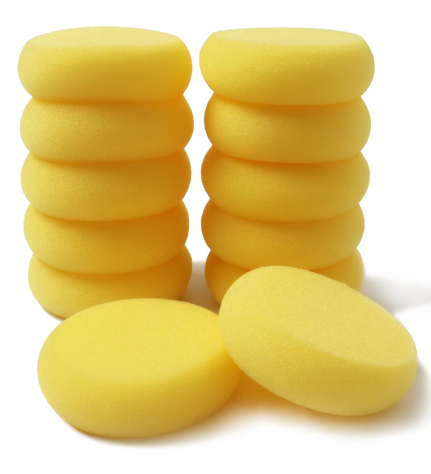 Hapy Shop 24 Pack Painting Sponge - Round Synthetic Artist Sponges for Watercolor Crafts - 2.8 Inches - Buy Online on GoSupps.com