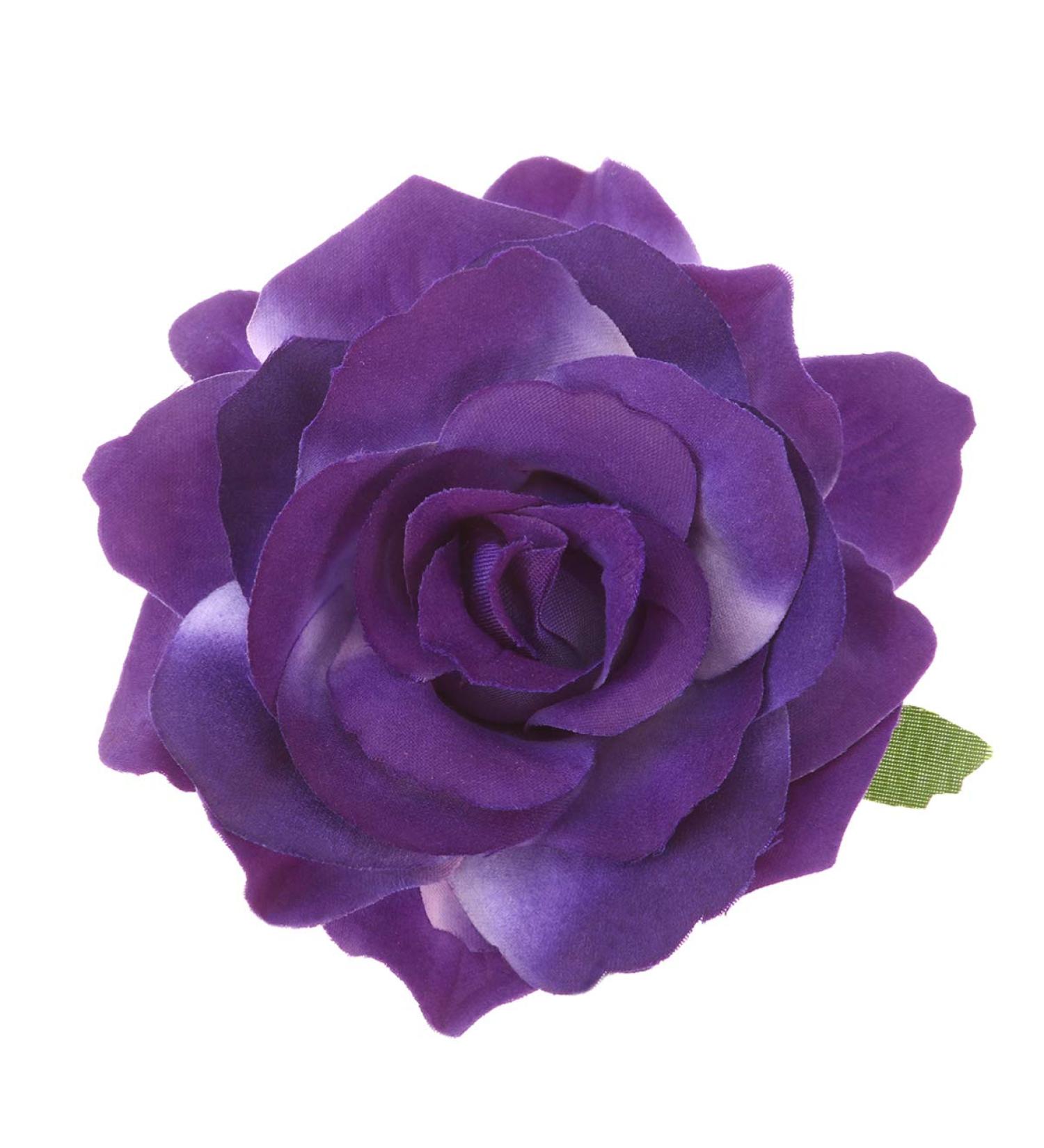 Solustre Rose Flower Hair Clips Brooch Artificial Big Rose Hairpin Pin up Flower Brooch for Women Girls Party (Grape Purple) - Buy Online on GoSupps.com