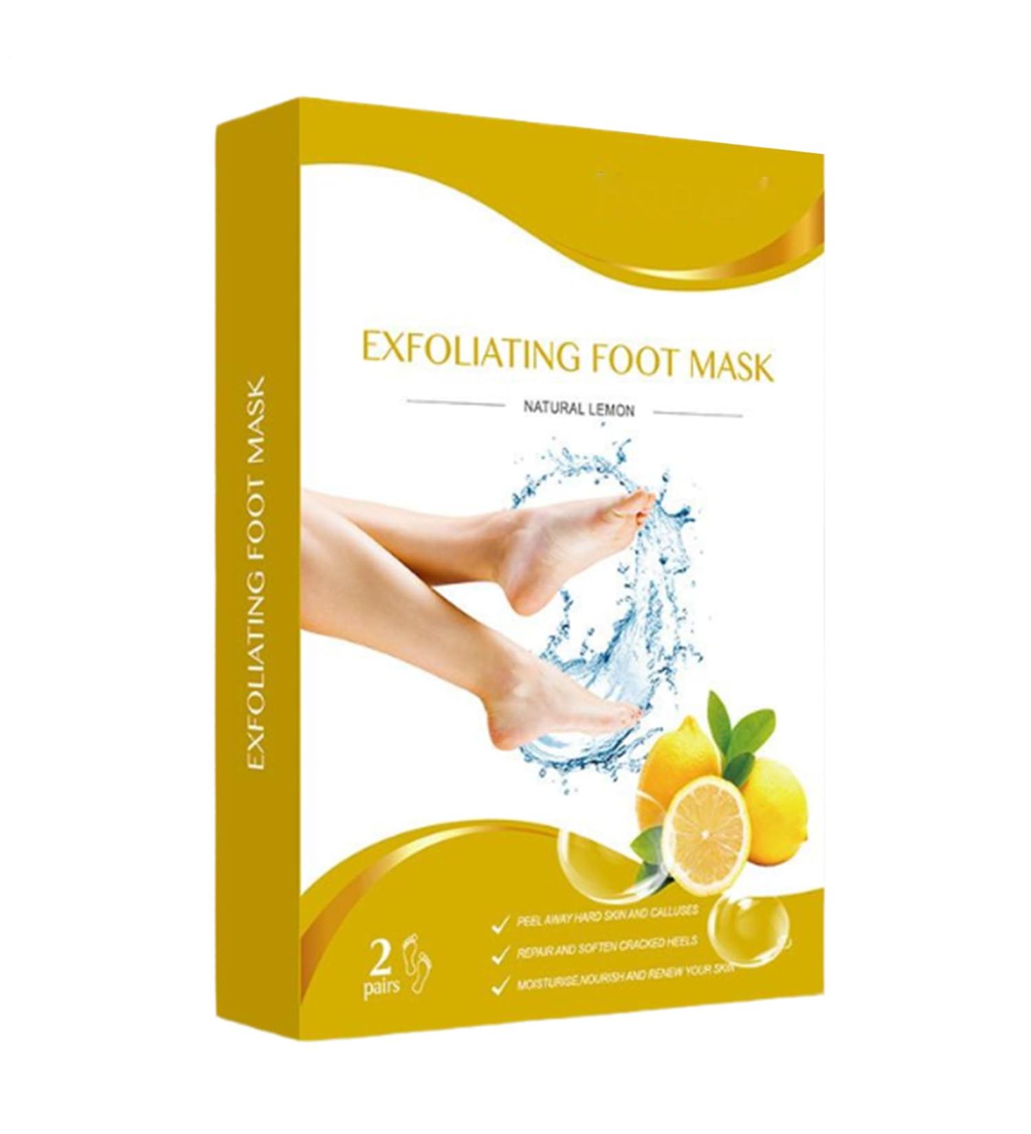Masque Exfoliant pour Pieds | 2 Paires de Masques Exfoliants | Chaussettes liminatrices de Peau Morte pour P dicure Hommes Post-Entra nement Voyage Pr -Chaussures Quotidien Maison Coucher Citron - Buy Online on GoSupps.com