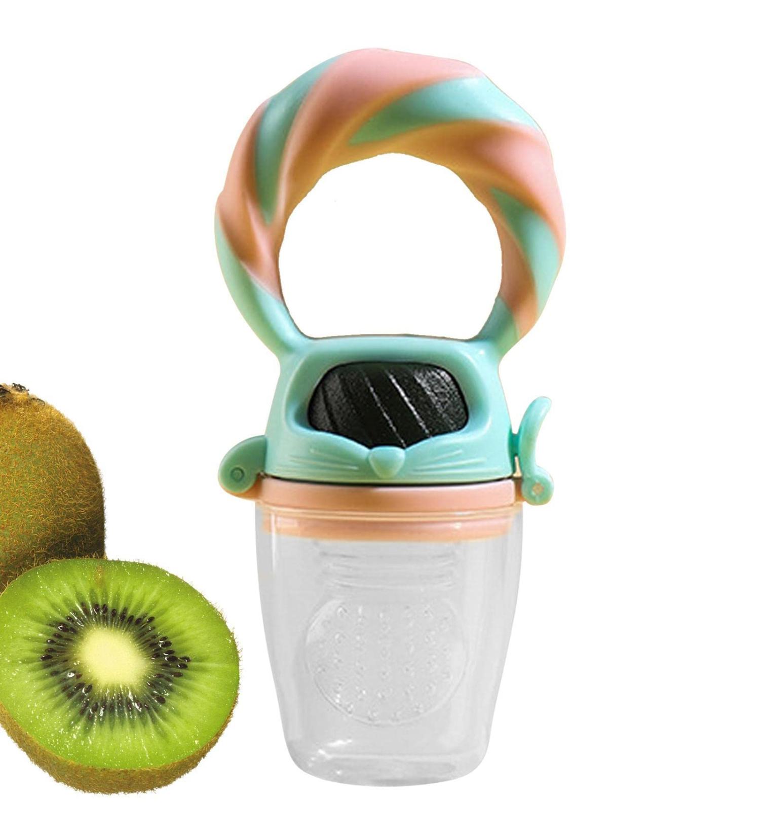 Jingling Fruit Pacifier Feeder - Safe Silicone Teething Tool for Babies | Soft Vegetable & Fruit Food Feeder - Buy Online on GoSupps.com