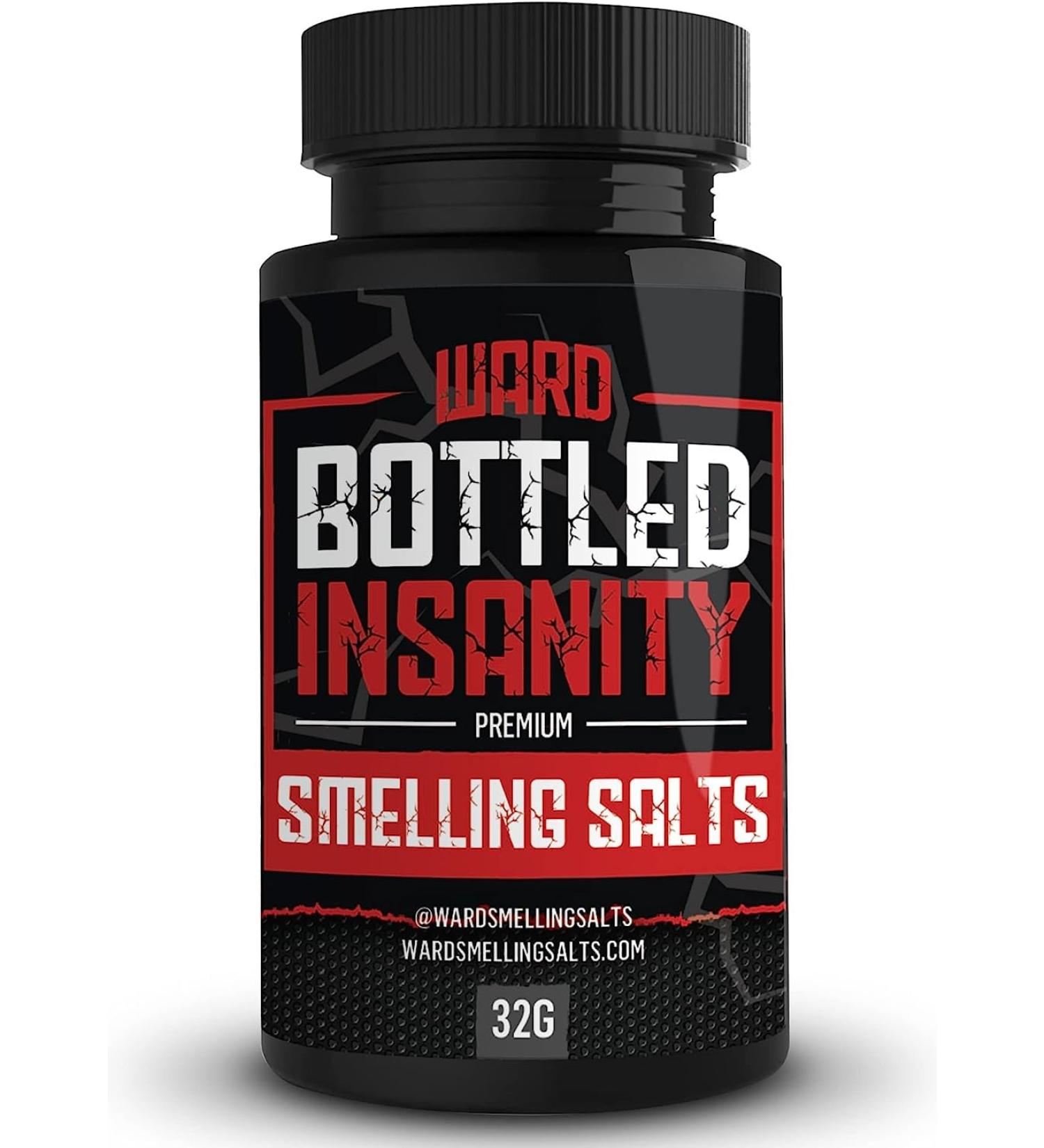 Smelling Salt Athlete Smelling Salts Ammonia - Bottled Insanity - Insanely Strong Ammonia Inhalant for Athletes | Smelling Salt for Athletes - Powerlifting Hockey Football Weight Lifting and More |