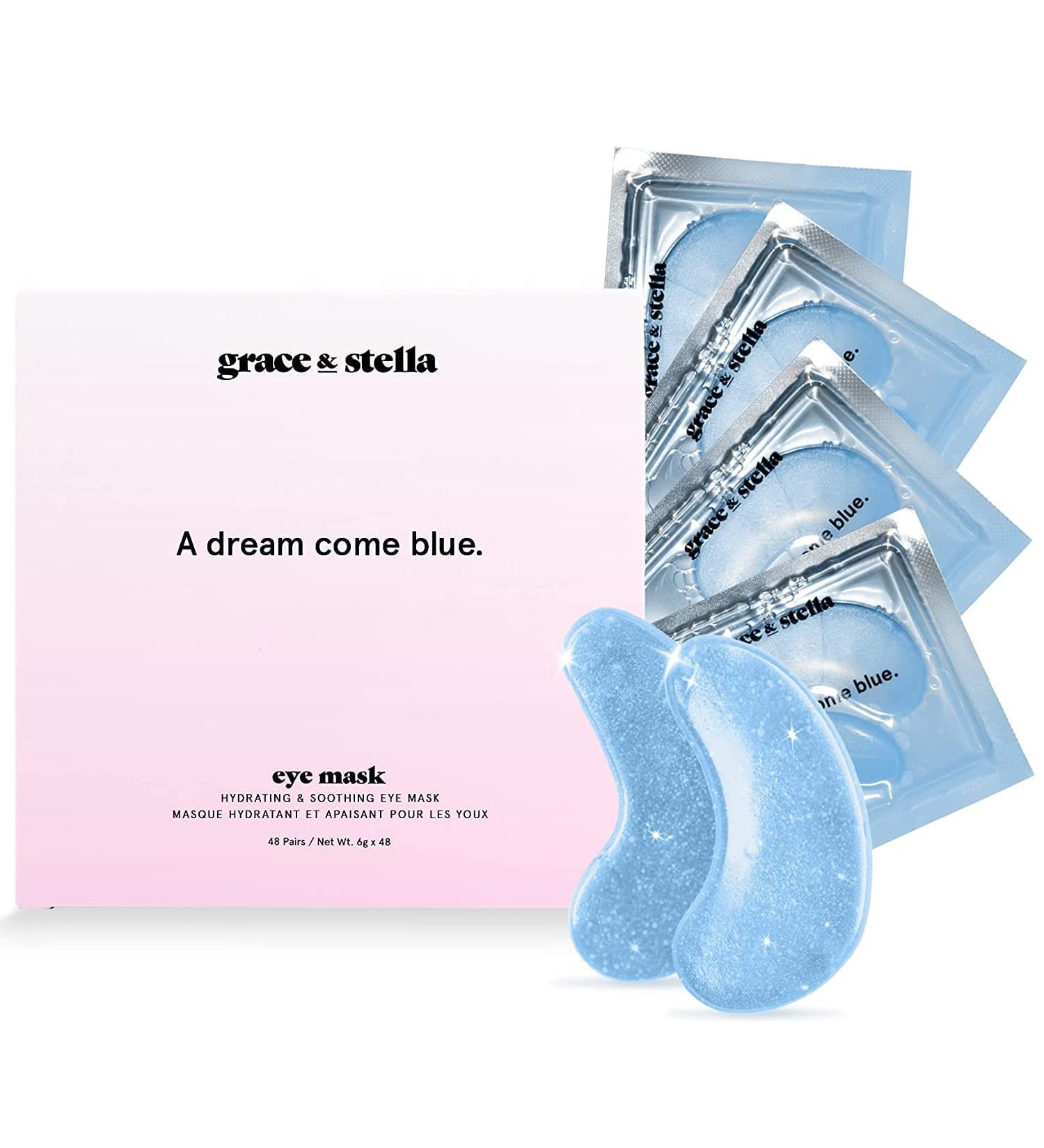 Grace & Stella Niacinamide Eye Wrinkle Pads (48 Pairs) - Gel Under Eye Masks for Dark Circles, Puffy Eyes, and Wrinkles - Vegan and Cruelty-Free - Buy Online on GoSupps.com