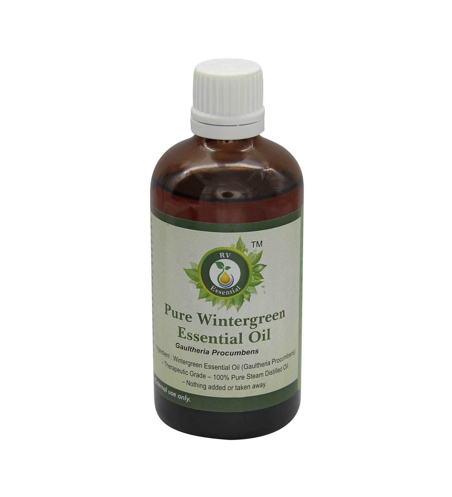 R V Essential Huile Essentielle de Wintergreen pur 50ml (1.69oz) - Gaultheria procumbens (100% Pur et naturelle Distill e vapeur) Wintergreen Essential Oil - Buy Online on GoSupps.com