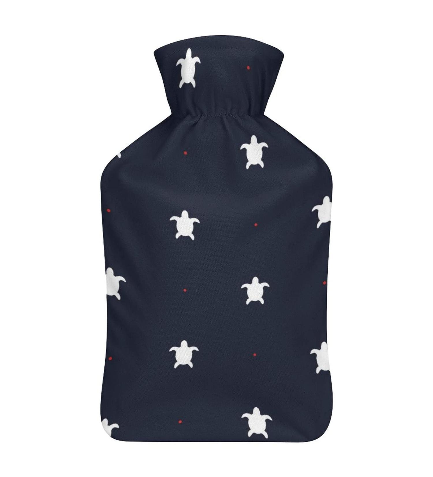 Hot Water Bottle with Lid - Turtles Rubber Hot Water Bag for Pain Relief Cramps & Foot Warmer | Hot & Cold Therapy - Buy Online on GoSupps.com