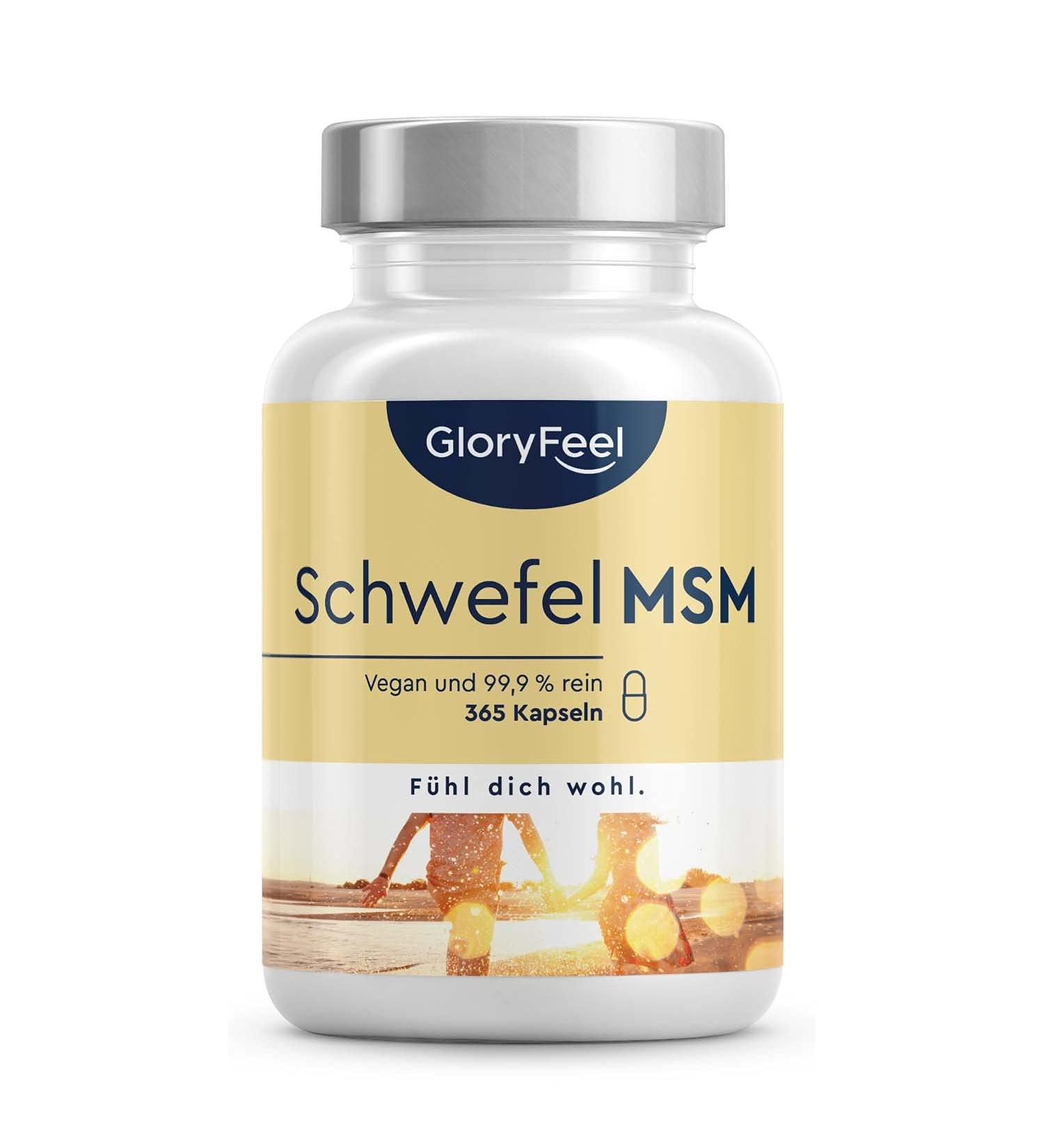 Buy 365 Vegan MSM Capsules - 1600mg Methylsulfonylmethane - 99% Pure MSM Powder - High-Dose No Additives - Laboratory Tested - International Shipping - Buy Online on GoSupps.com