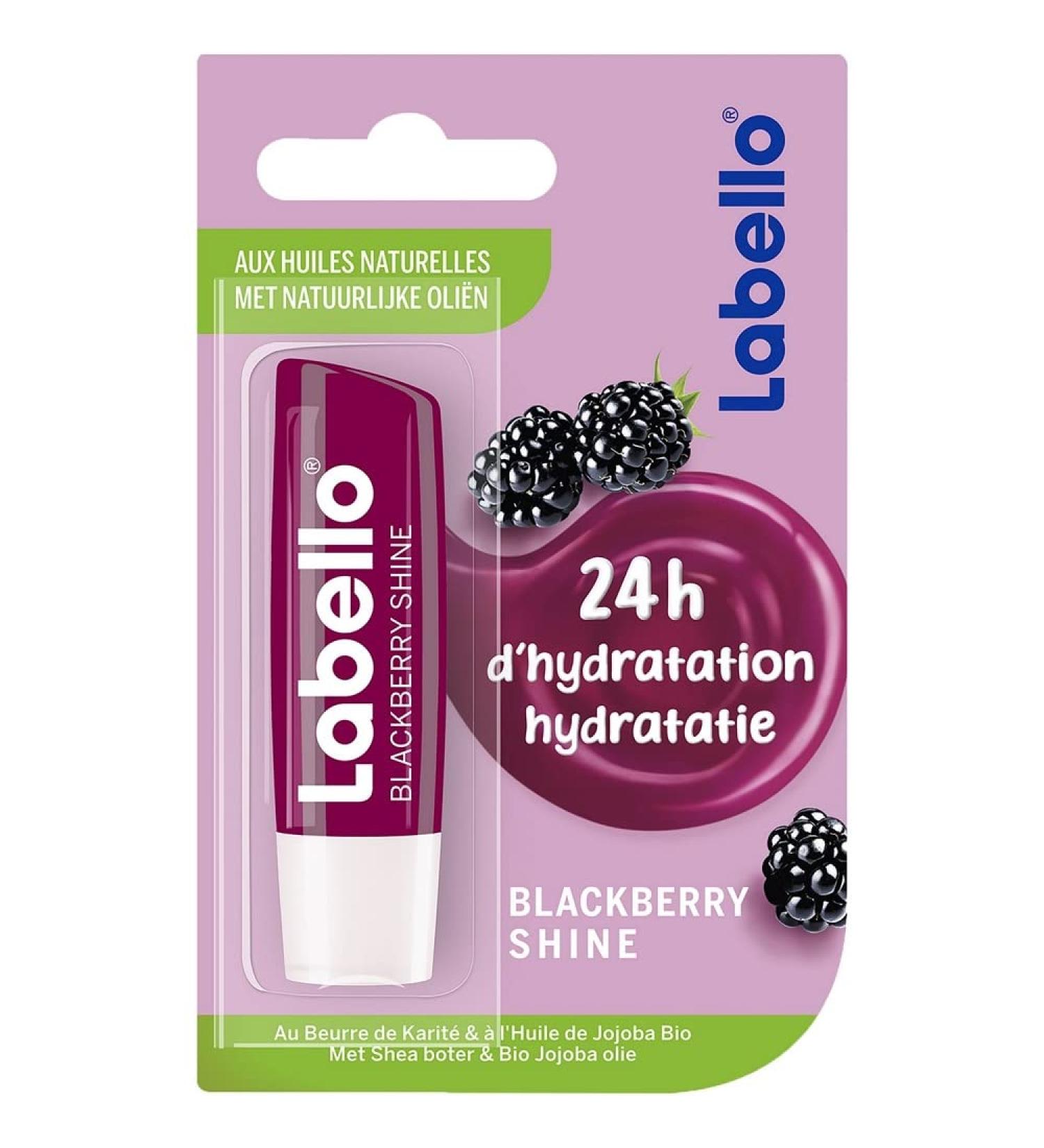 Pack of 6 - Labello Lipcare/Lip Balm - Blackberry Shine - 4.8 g