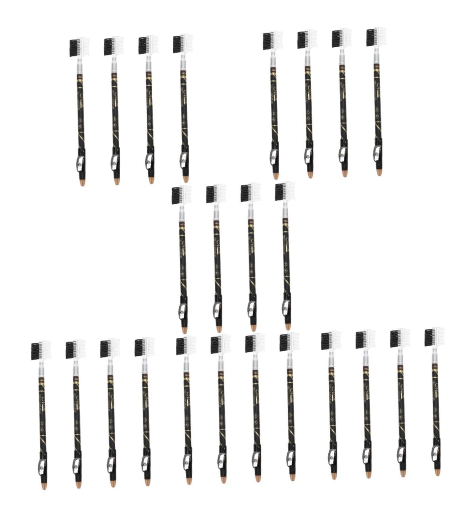 Beavorty 24 Pcs Two-in-one Eyebrow Pencil Eyebrow Pen Eyelash Tool Portable Eyebrow Pencils Woman - Buy Online on GoSupps.com