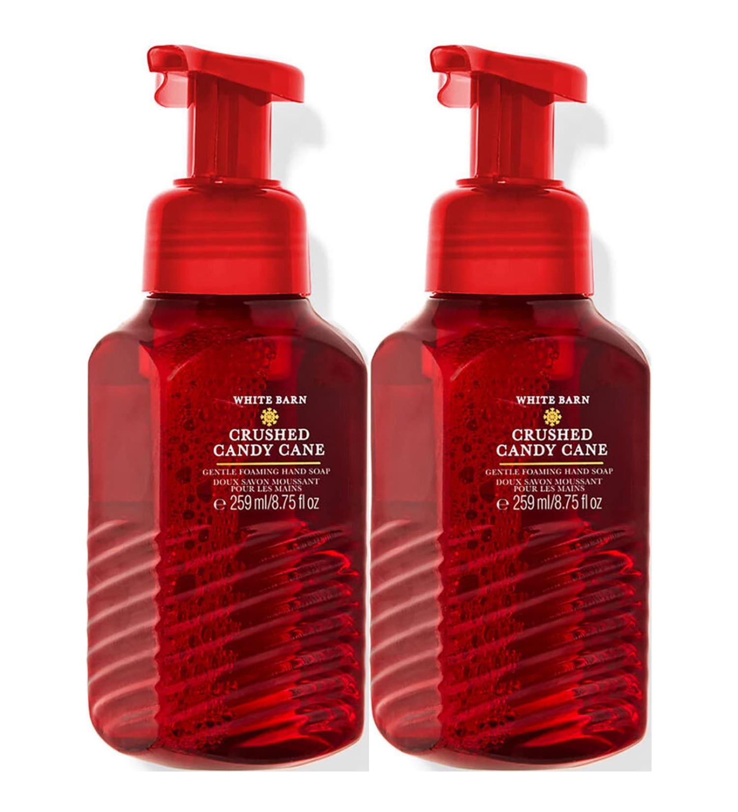 Bath and Body Works Crushed Candy Cane Gentle Foaming Hand Soap 2-Pack 8.75 Ounce (Crushed Candy Cane)