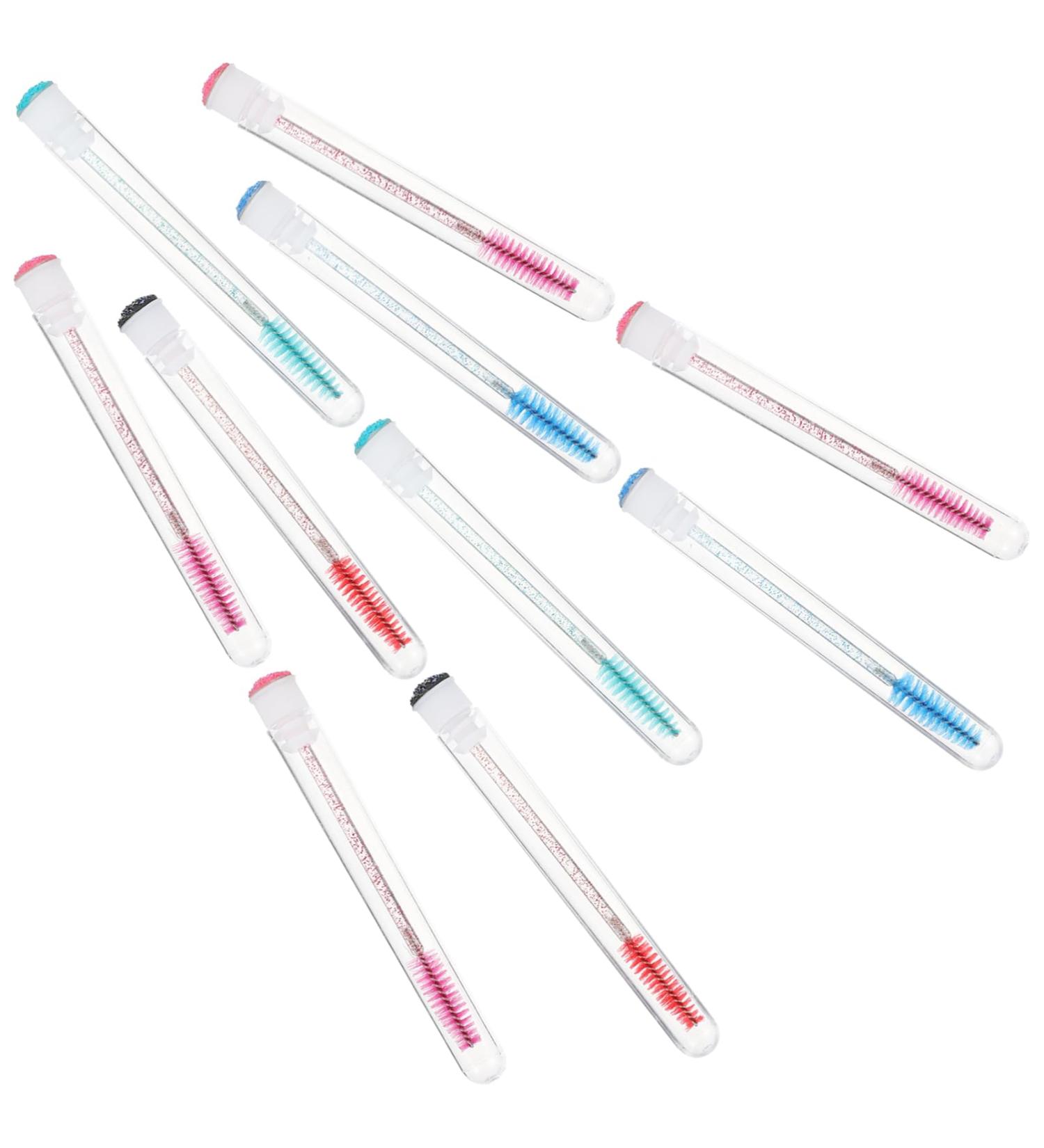 Outanaya 10pcs Transparent Tube Mascara Brush Reusable Eyelash Extensions Makeup Mascara Makeup Tools Lip Abs - Buy Online on GoSupps.com