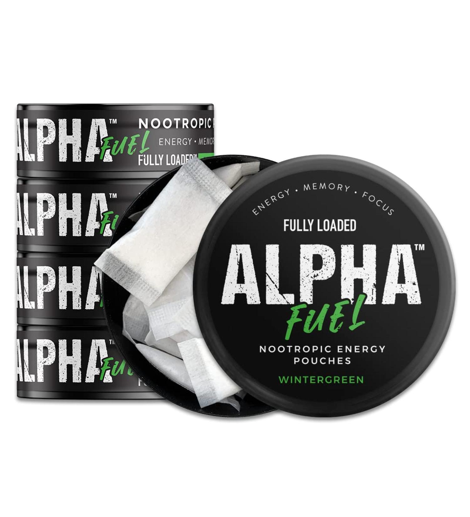Alpha Fuel Nootropic Pouches - Wintergreen Fuel - Boost Focus and Energy - Buy Online on GoSupps.com