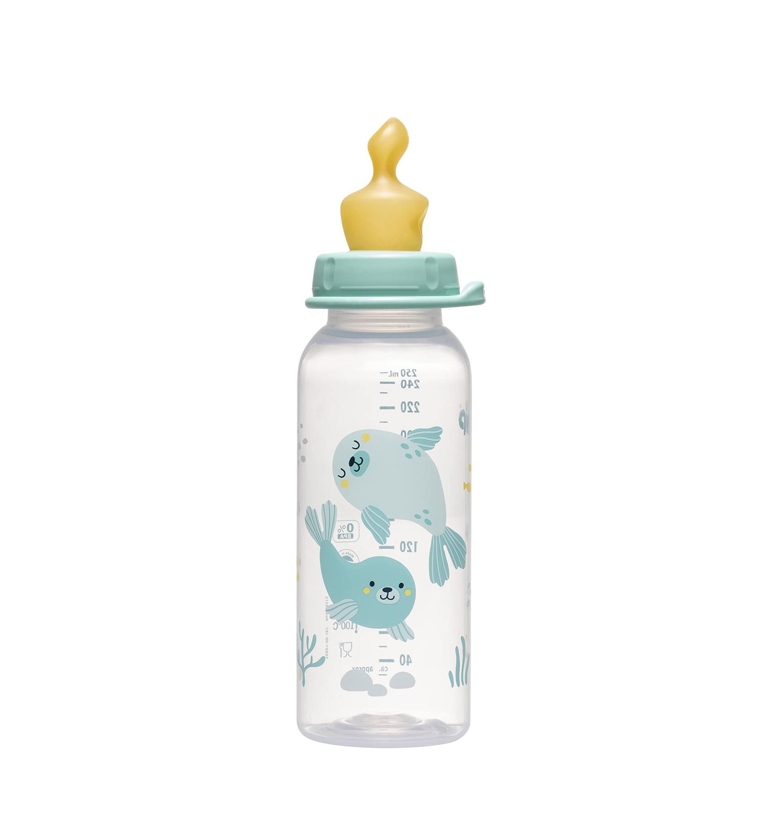 Buy Nip Standard Bottle PP with Anatomical Latex Teat - 250ml Blue Size M (6 Months+). International Shipping Available! - Buy Online on GoSupps.com