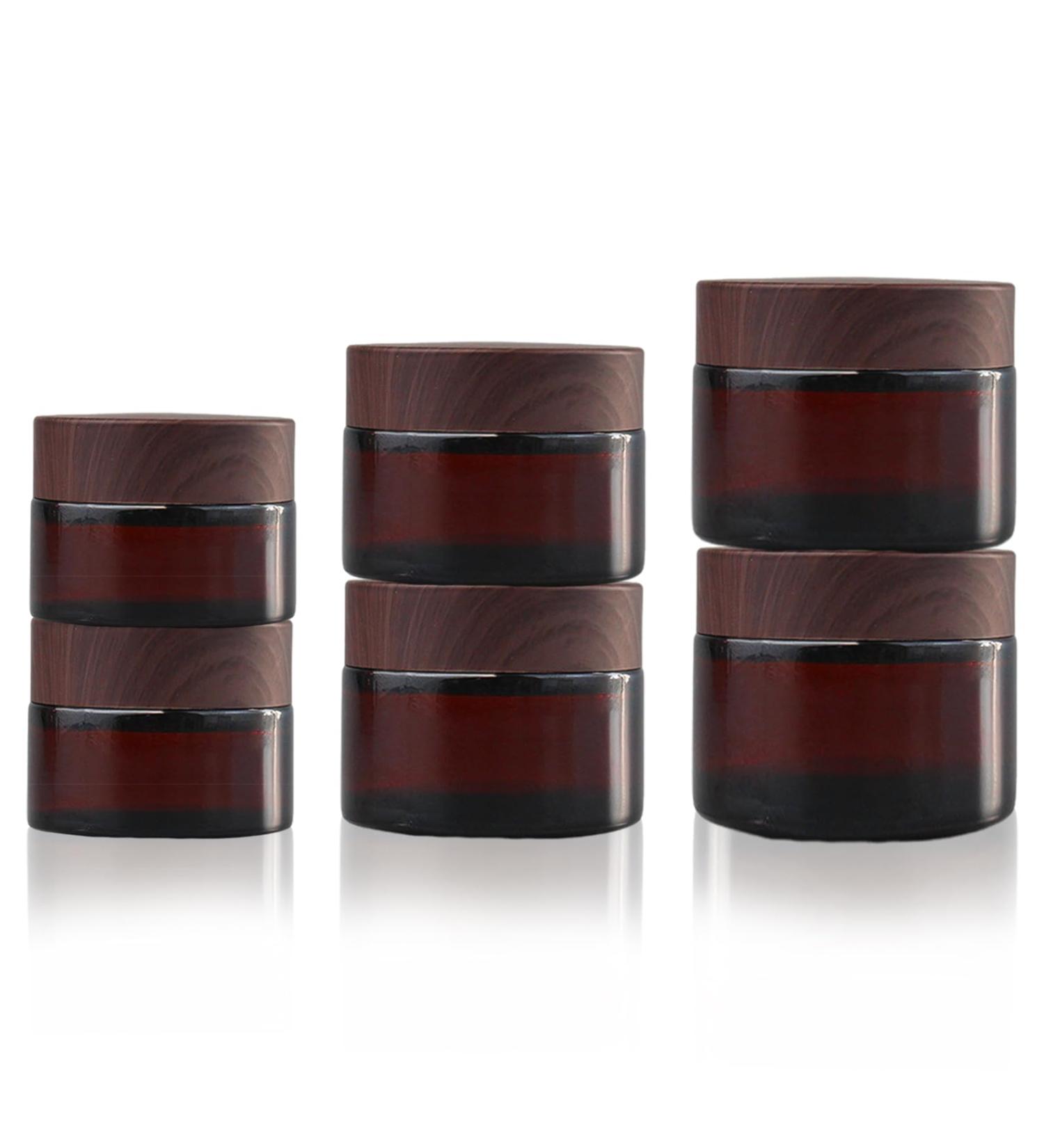 Tuakimce 6-Piece Glass Cream Can Set - 15ml & 30ml Clear Containers with Lids - Ideal for Cosmetics Creams and Lotteries - Buy Online on GoSupps.com